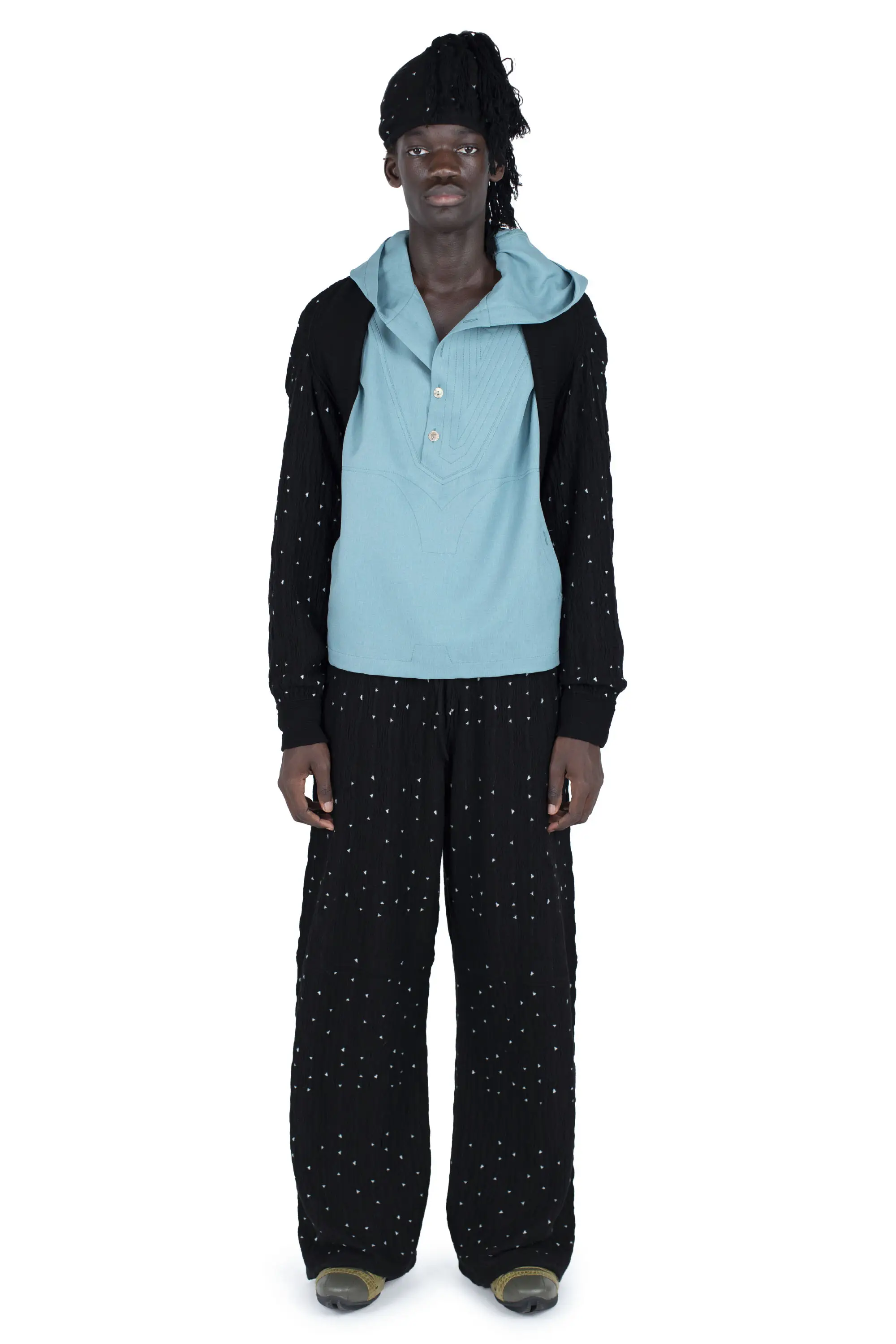 KIKO KOSTADINOV RADAY KNITTED BOLERO - NIGHT SKY