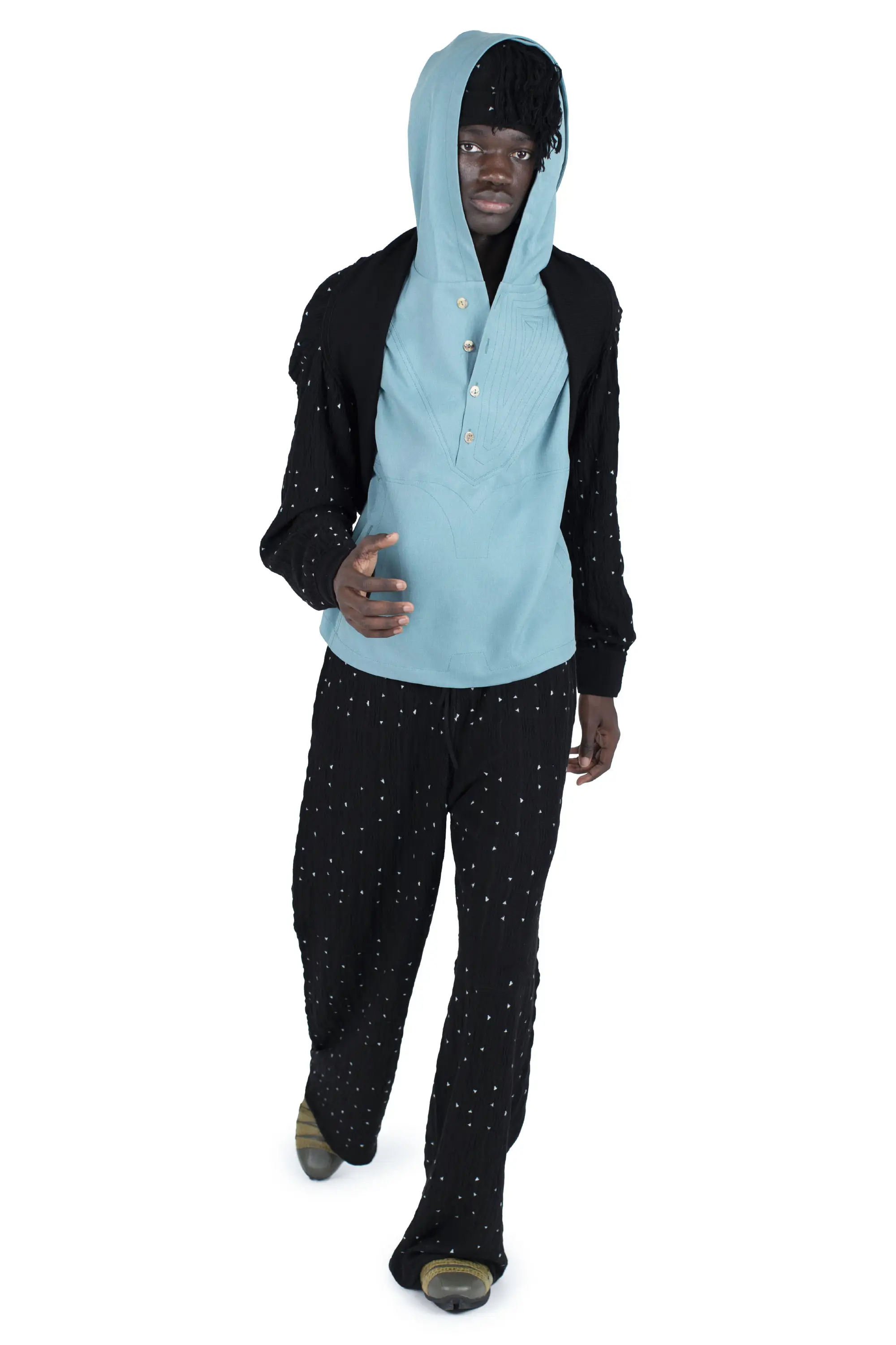 KIKO KOSTADINOV RADAY KNITTED BOLERO - NIGHT SKY