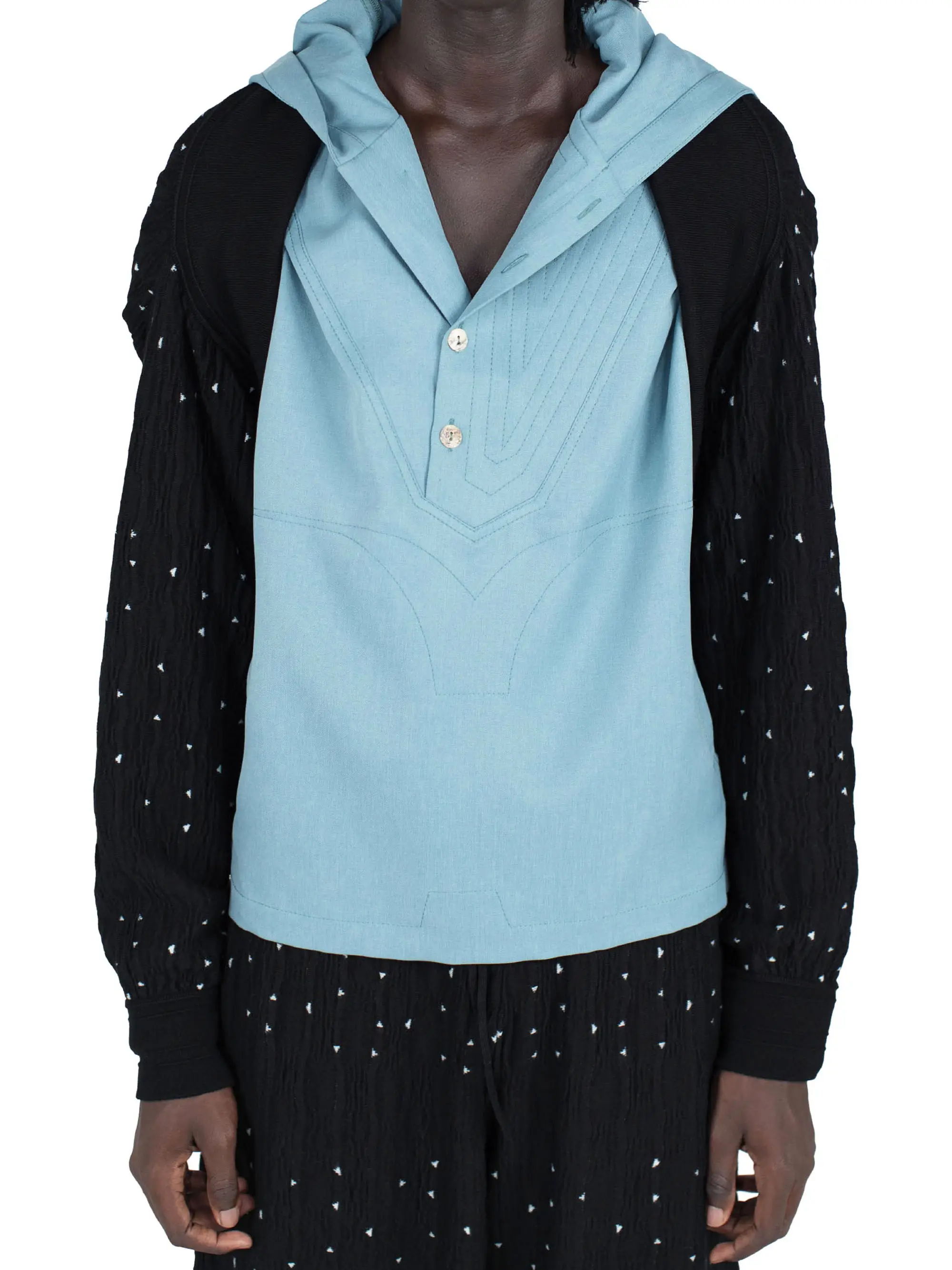 KIKO KOSTADINOV RADAY KNITTED BOLERO - NIGHT SKY