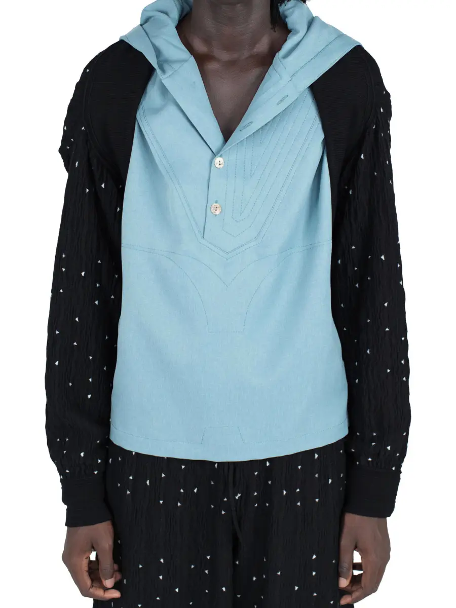 KIKO KOSTADINOV RADAY KNITTED BOLERO - NIGHT SKY
