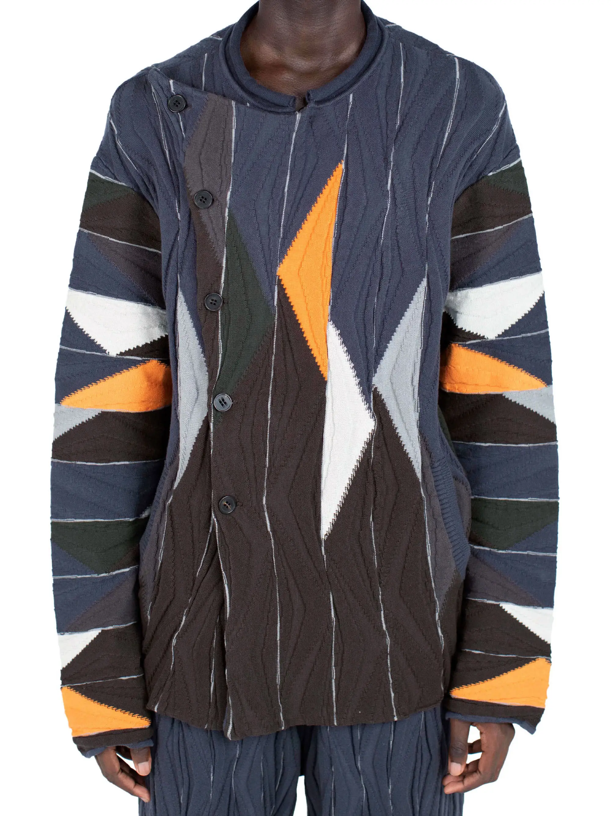 KIKO KOSTADINOV RADAY KNITTED JACKET - BROWN MULTICOLOR
