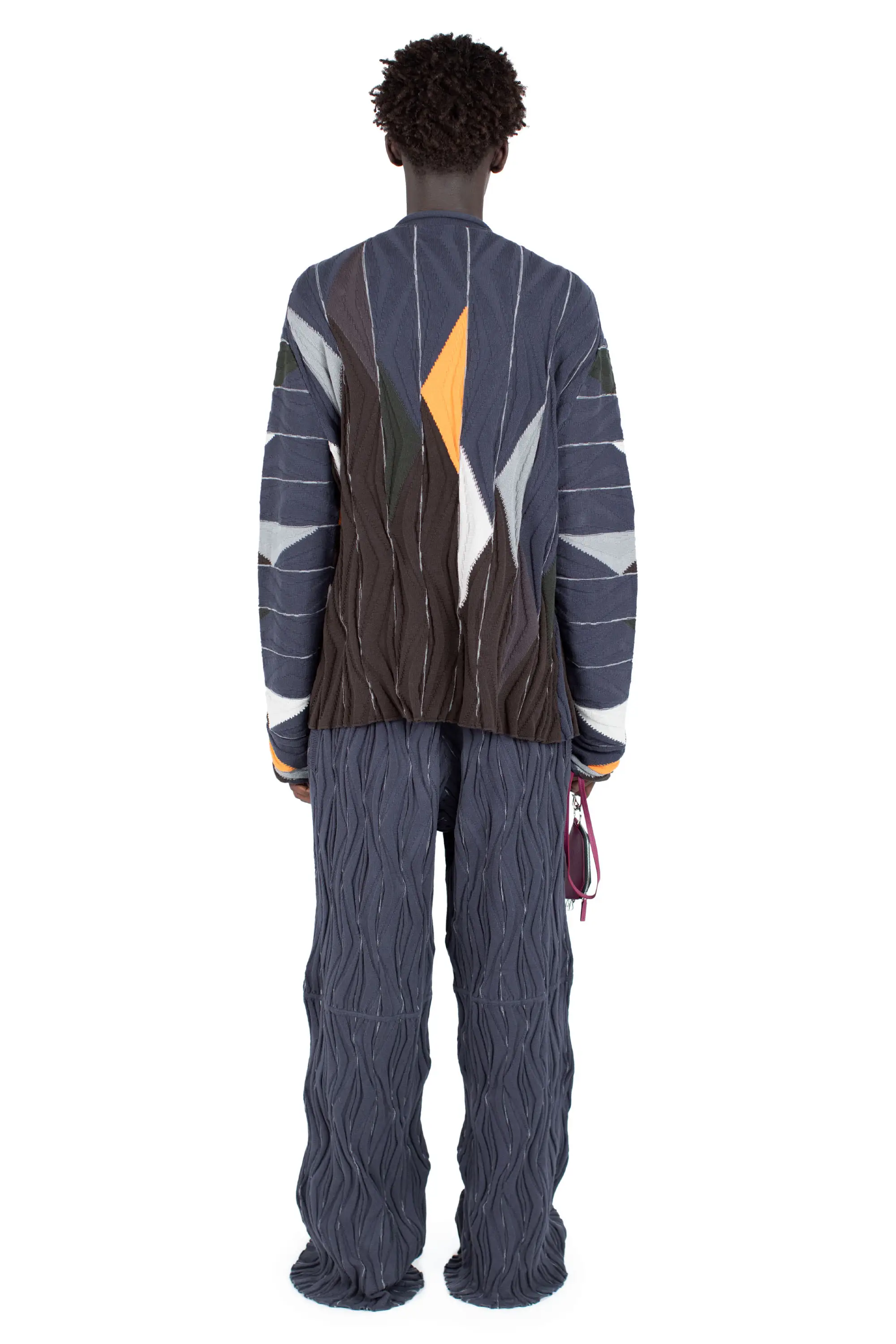 KIKO KOSTADINOV RADAY KNITTED JACKET - BROWN MULTICOLOR