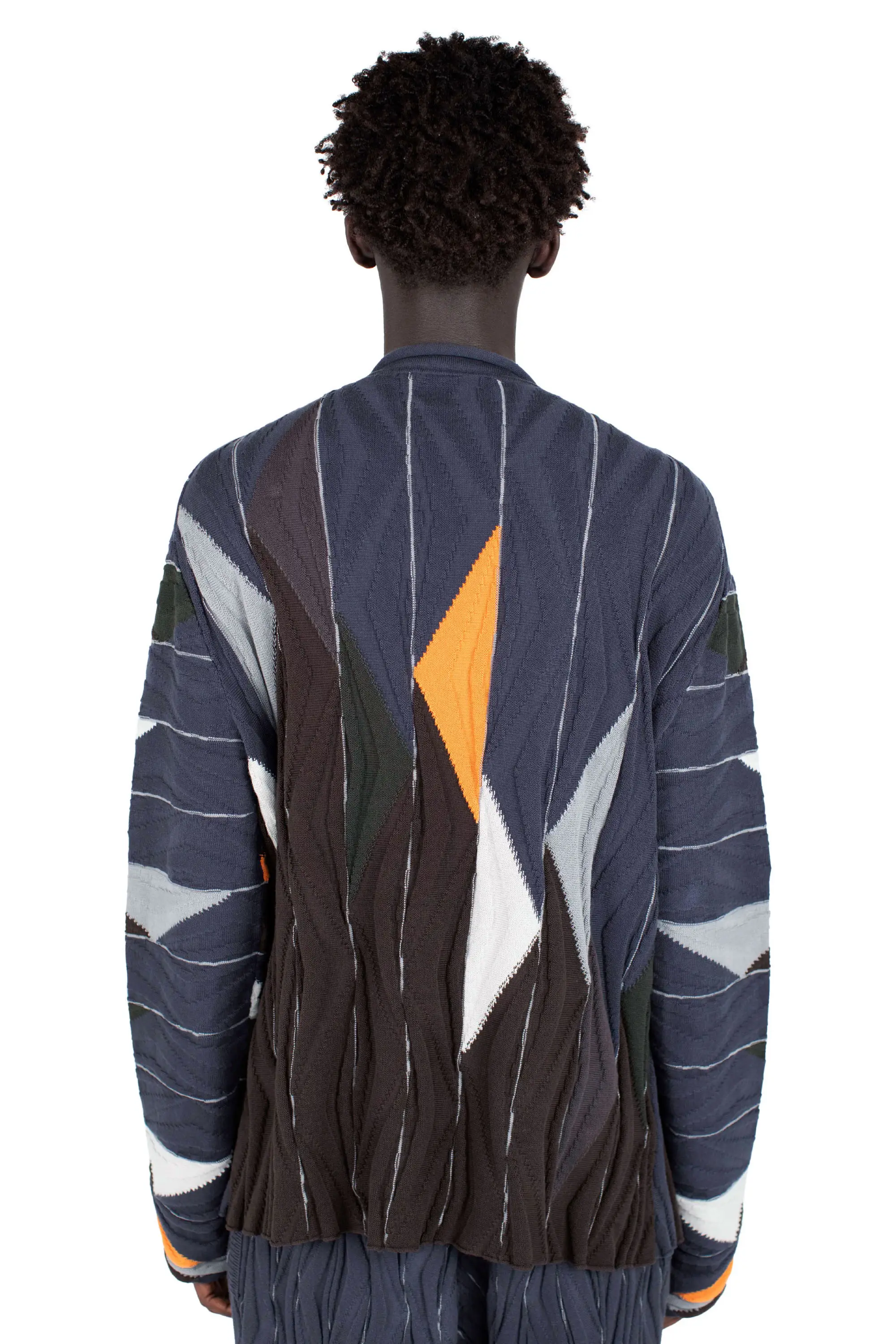 KIKO KOSTADINOV RADAY KNITTED JACKET - BROWN MULTICOLOR