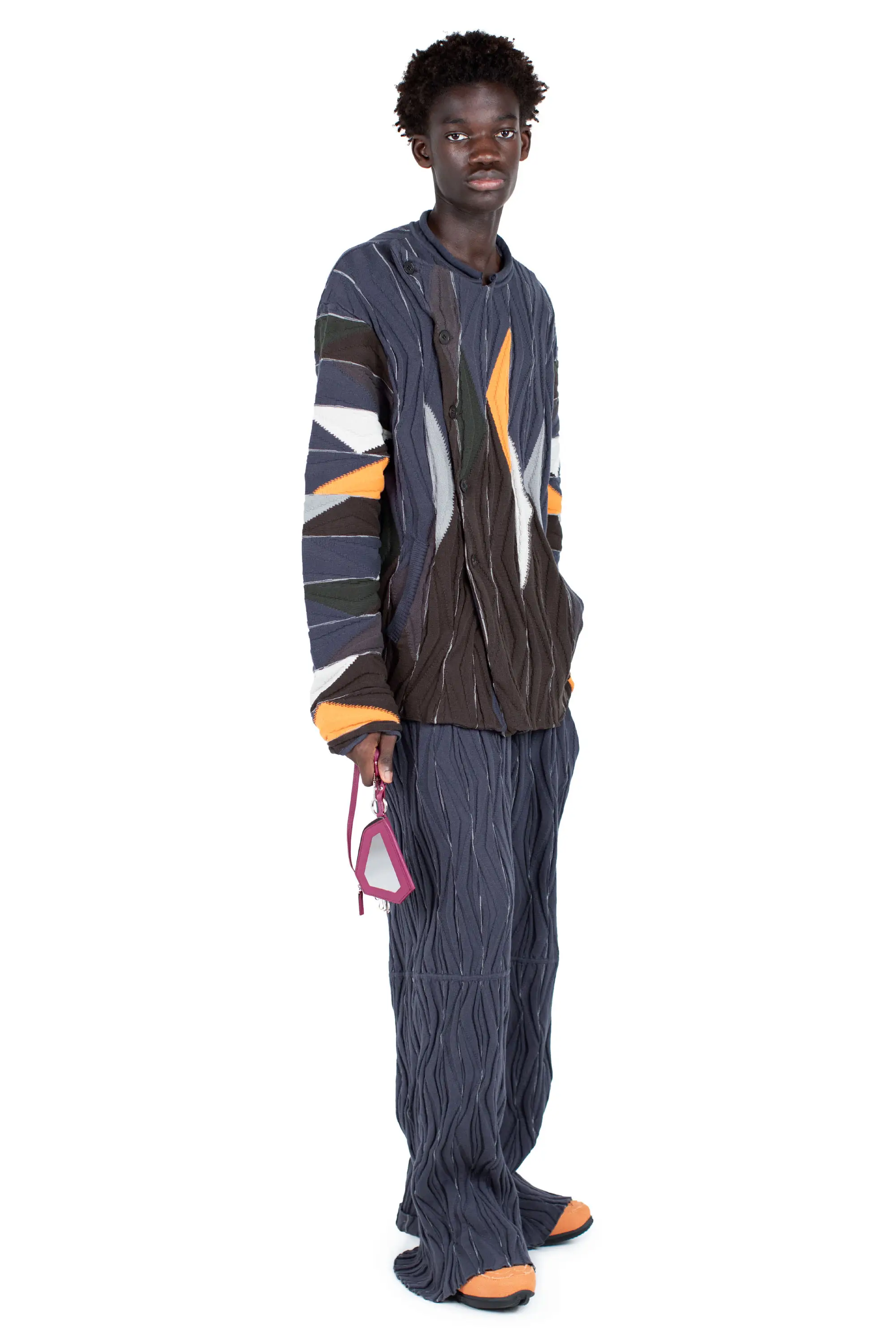 KIKO KOSTADINOV RADAY KNITTED JACKET - BROWN MULTICOLOR