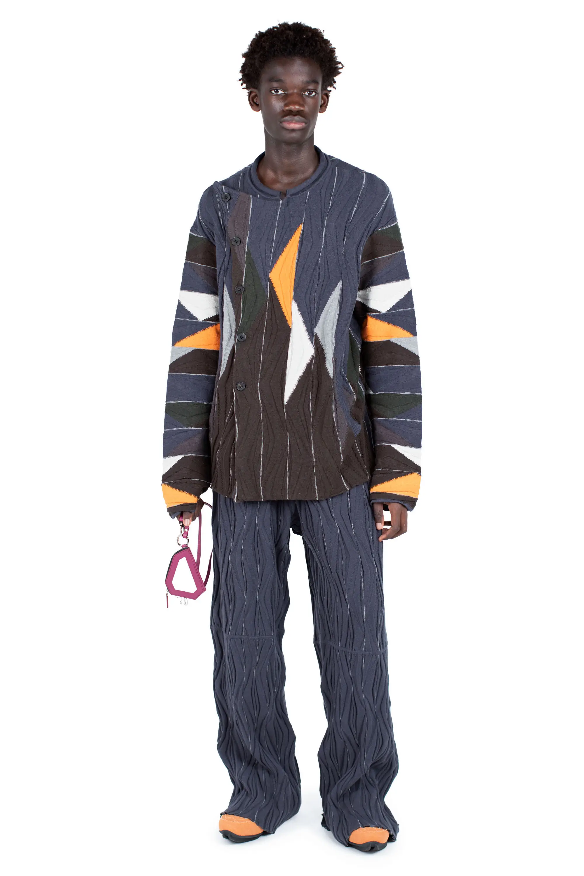 KIKO KOSTADINOV RADAY KNITTED JACKET - BROWN MULTICOLOR