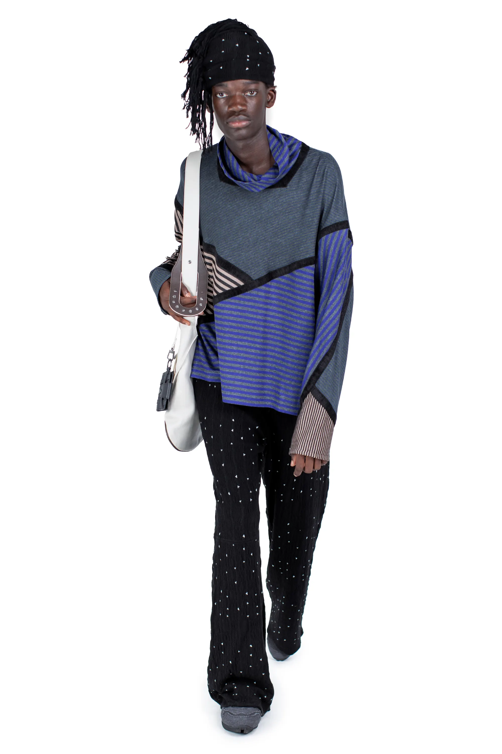 RADAY SHORT JERSEY TOP - BLUE & GREY – KIKO KOSTADINOV