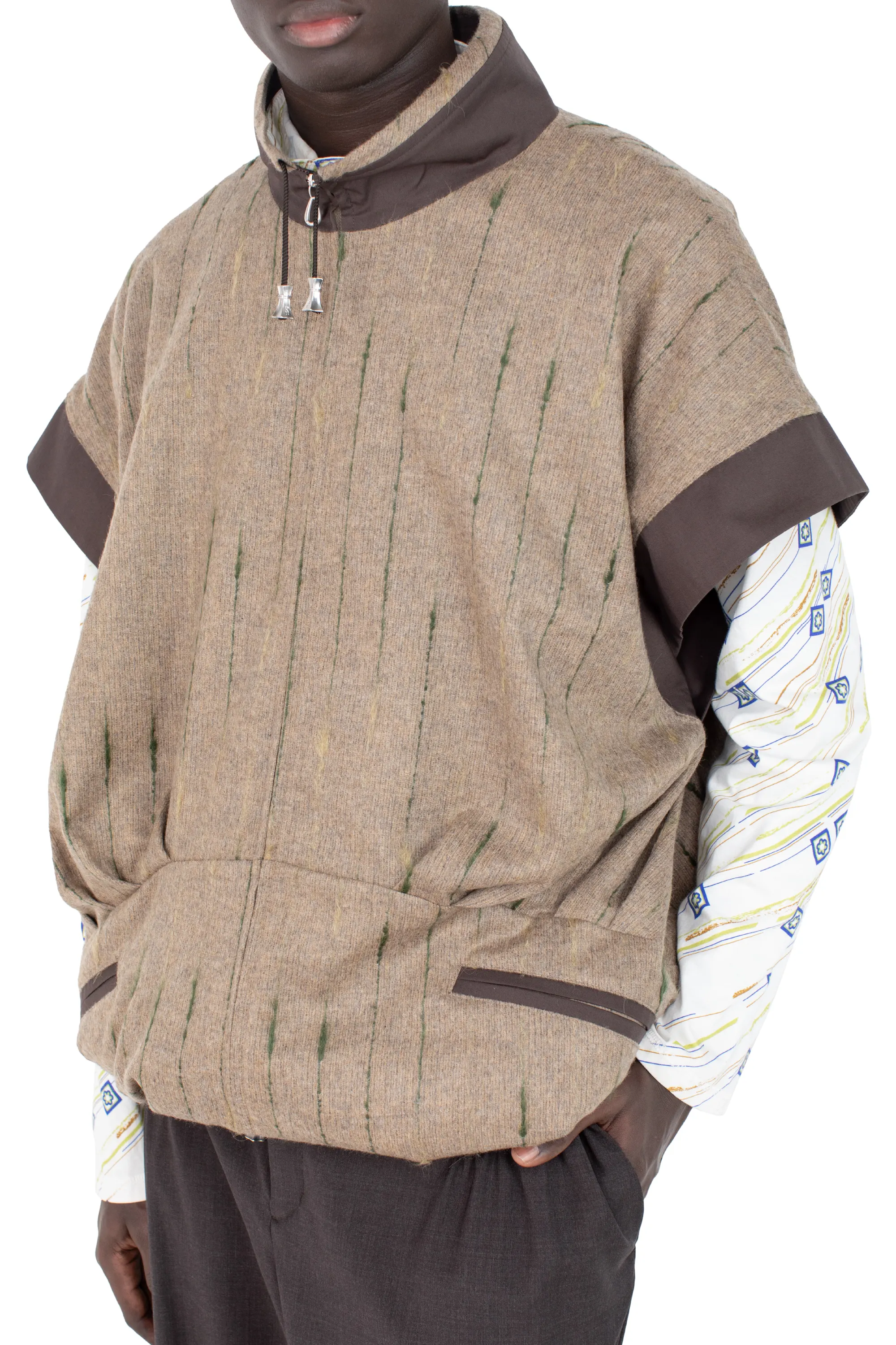 KIKO KOSTADINOV RAINA VEST - MOOR BROWN