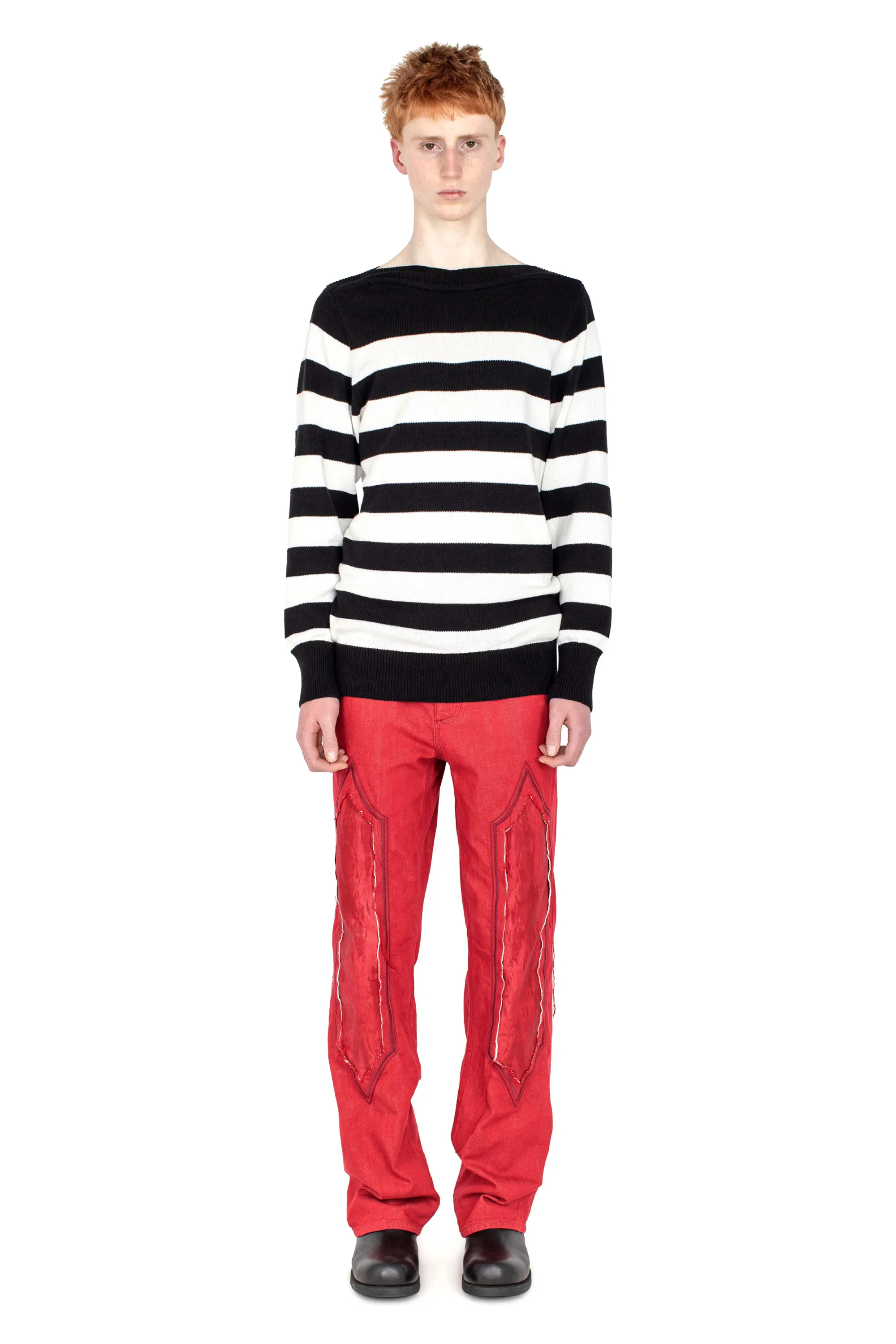 KIKO KOSTADINOV REMORA PANELLED TROUSER - CHERRY RED