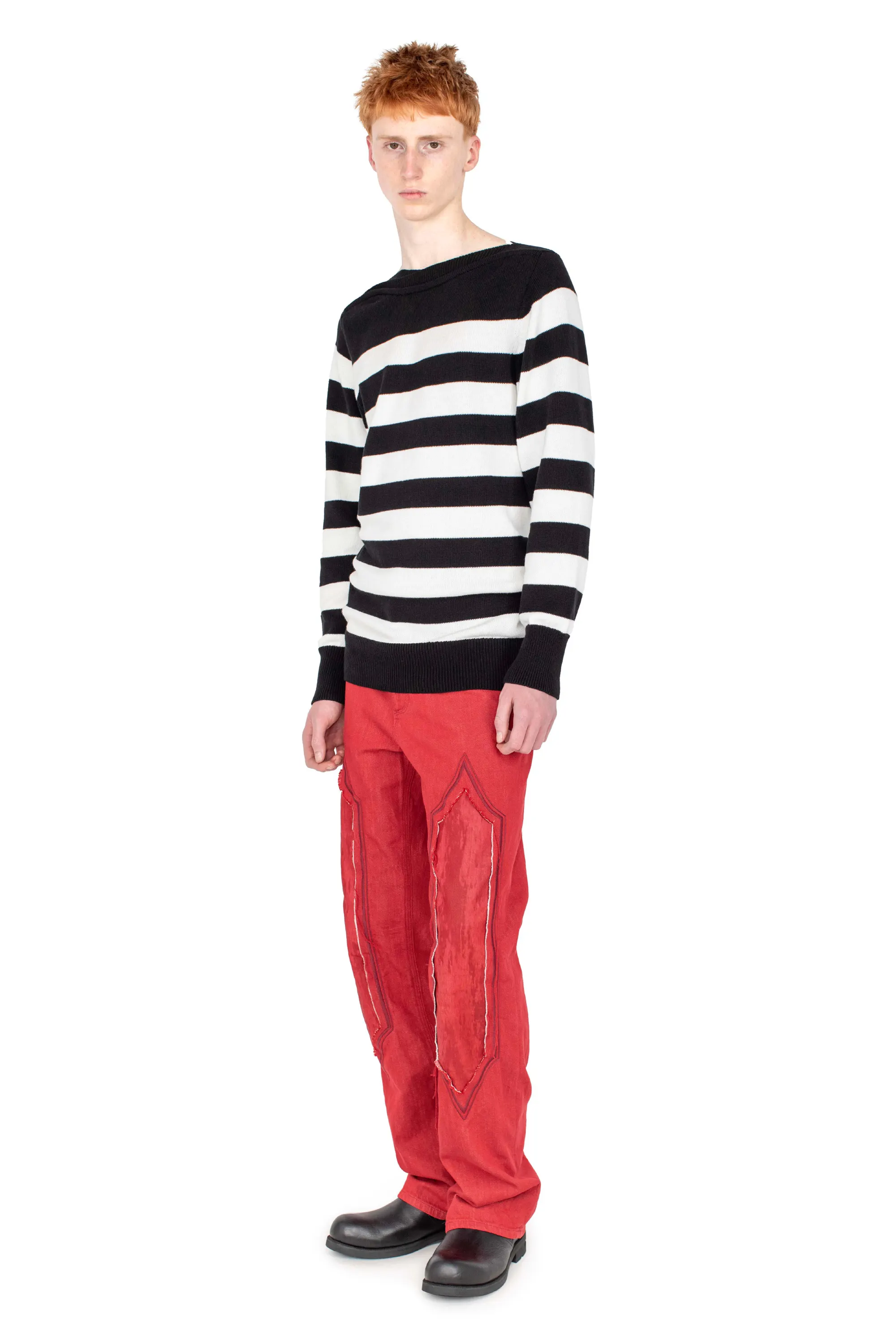 KIKO KOSTADINOV REMORA PANELLED TROUSER - CHERRY RED