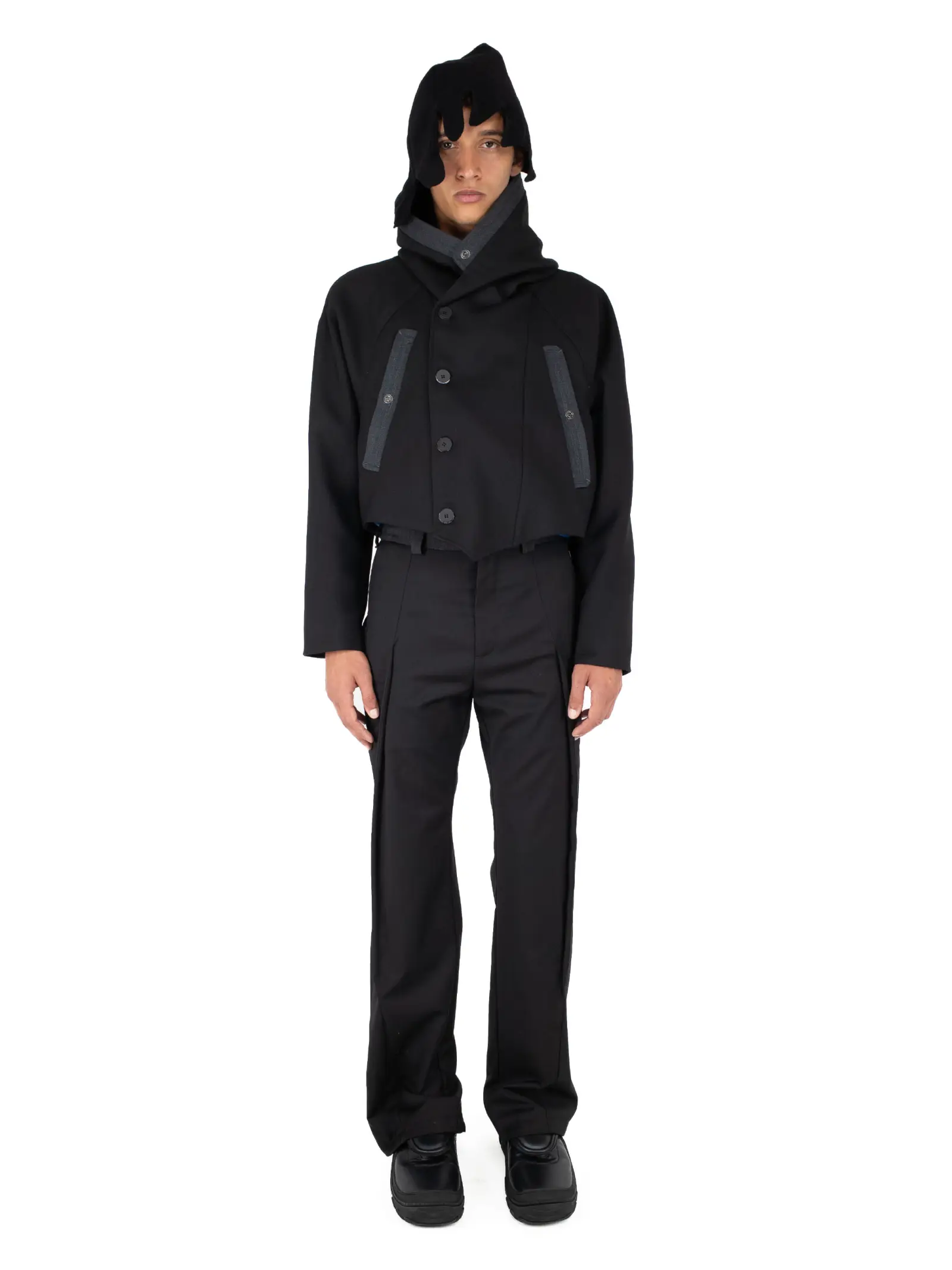 KIKO KOSTADINOV REMUS HOODED JACKET SHADOW BLACK