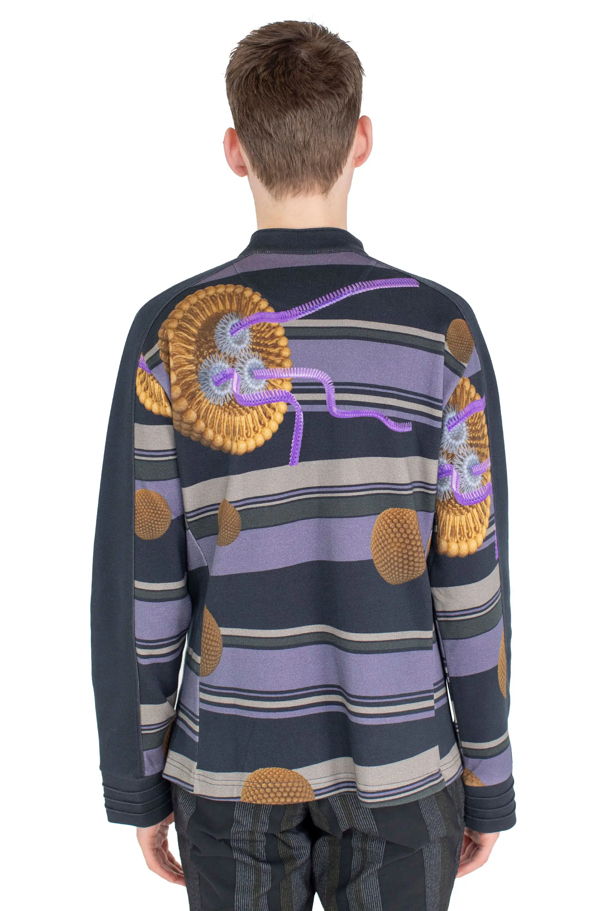 KIKO KOSTADINOV RIADIS PRINTED JACKET - BLACK GRAPHIC