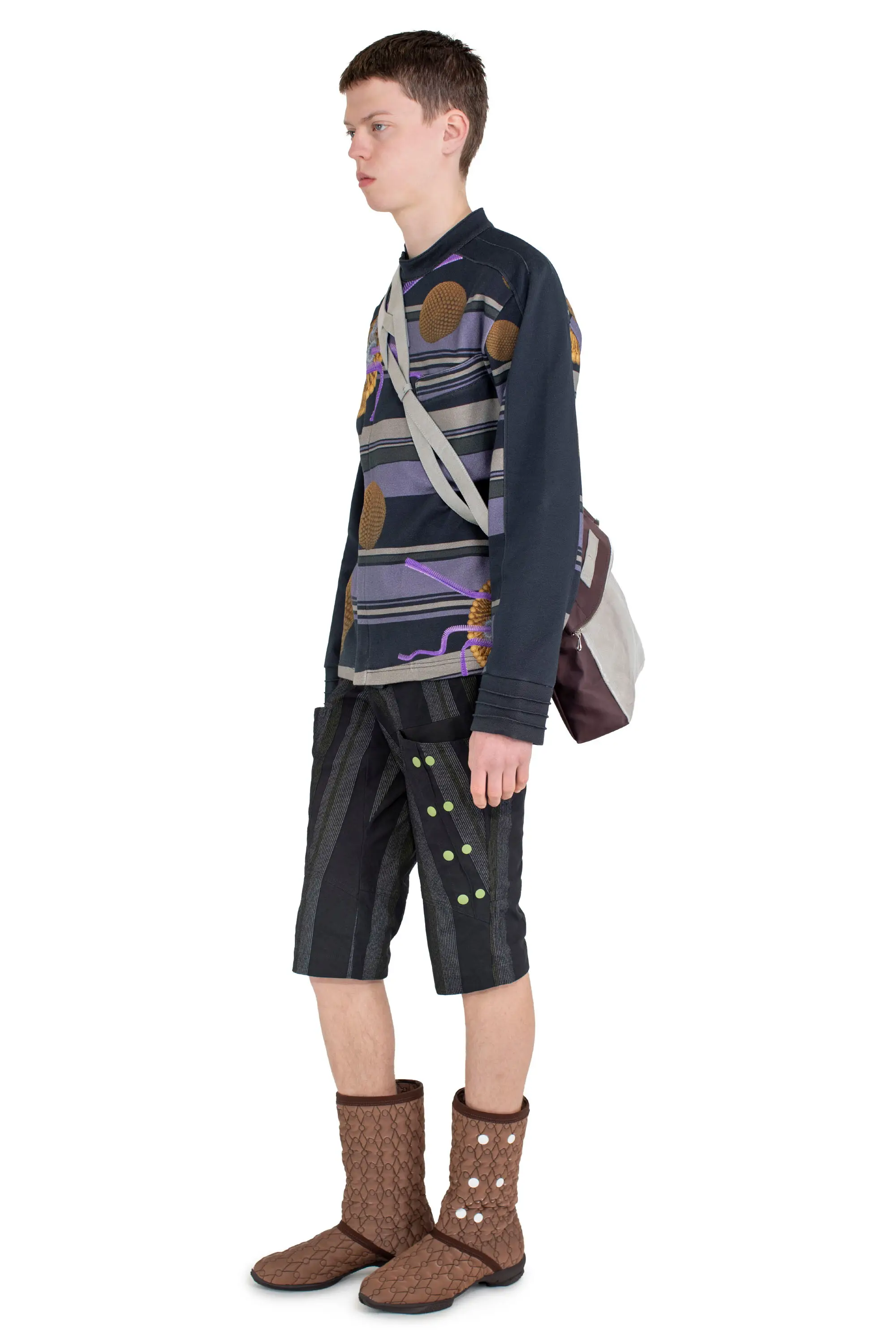 KIKO KOSTADINOV RIADIS PRINTED JACKET - BLACK GRAPHIC