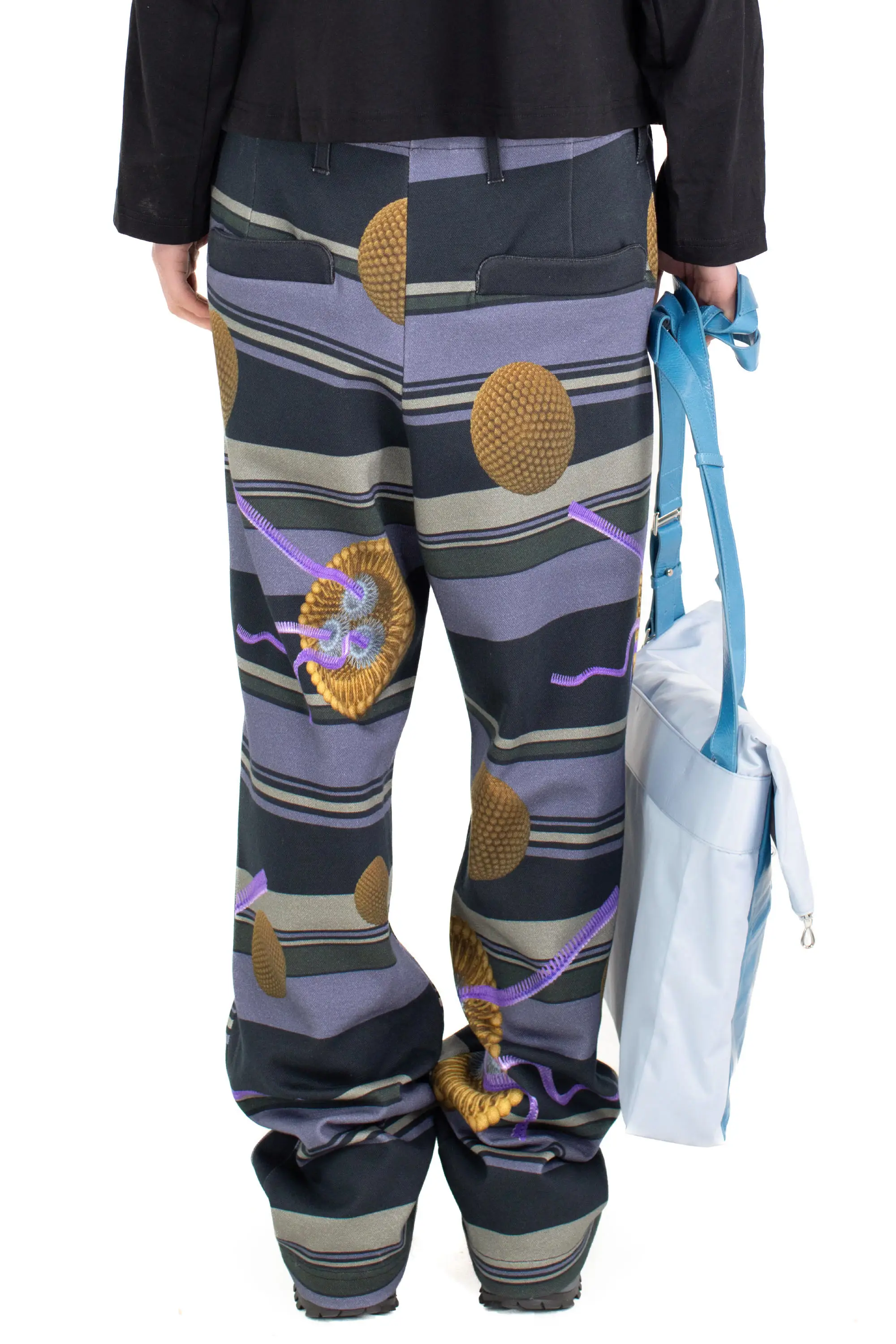 KIKO KOSTADINOV RIADIS PRINTED TROUSER - BLACK GRAPHIC
