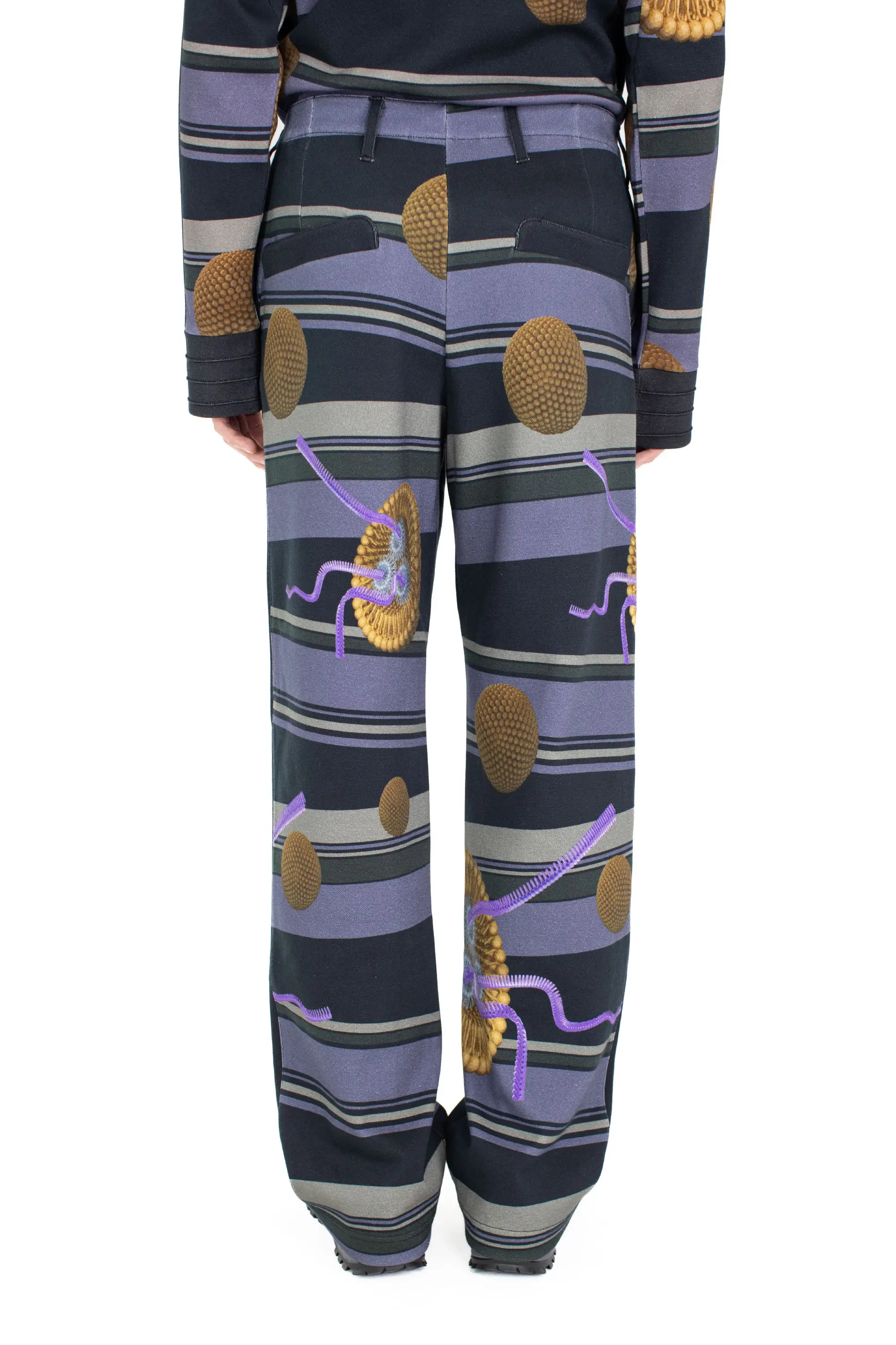 KIKO KOSTADINOV RIADIS PRINTED TROUSER - BLACK GRAPHIC