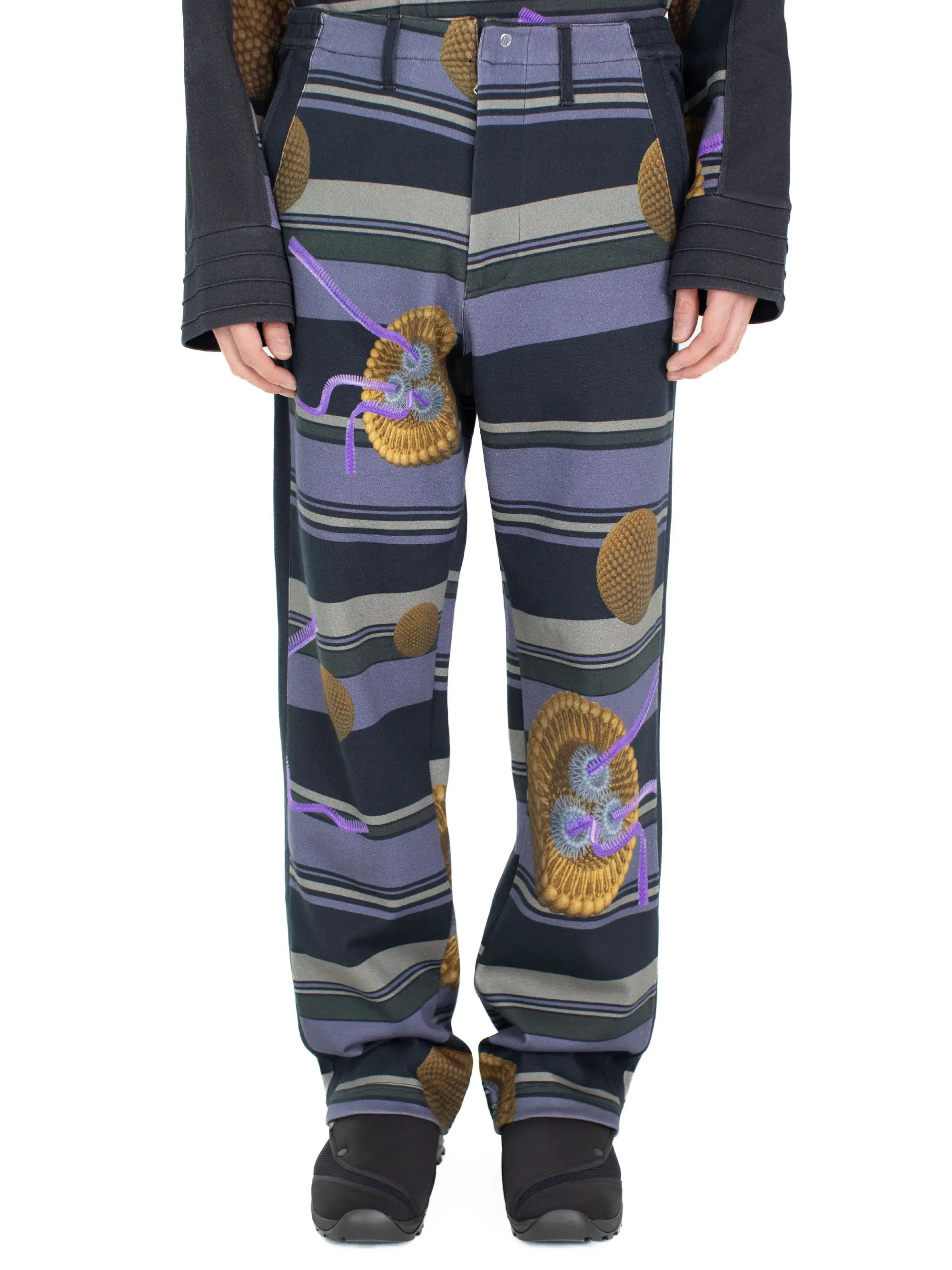 KIKO KOSTADINOV RIADIS PRINTED TROUSER - BLACK GRAPHIC