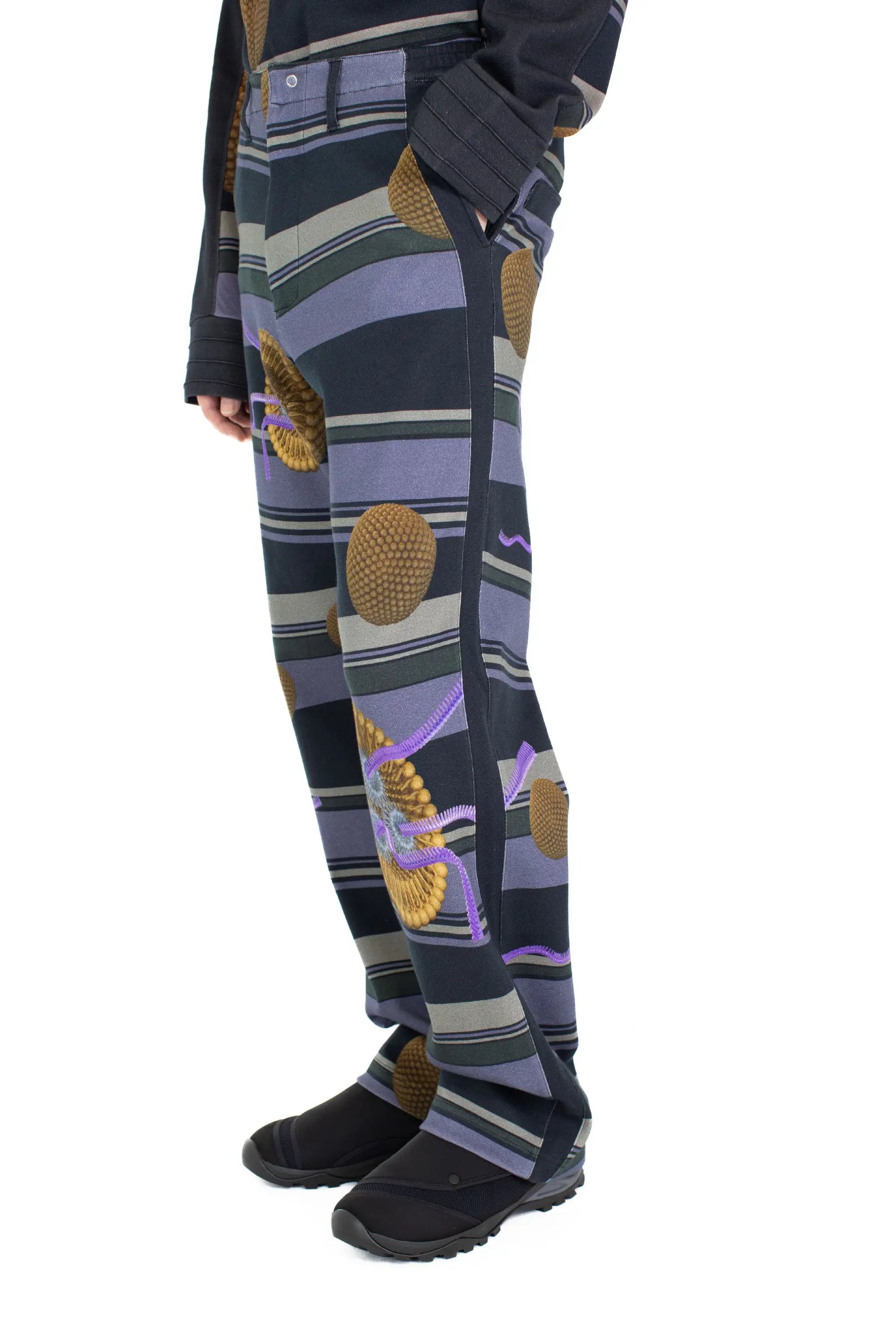 KIKO KOSTADINOV RIADIS PRINTED TROUSER - BLACK GRAPHIC
