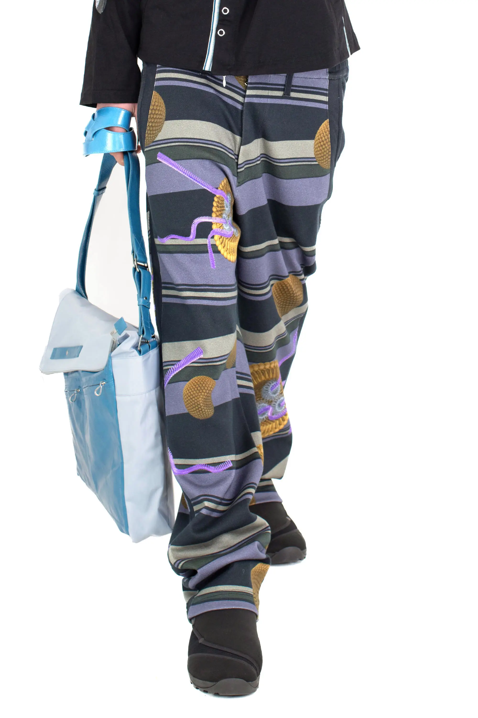 KIKO KOSTADINOV RIADIS PRINTED TROUSER - BLACK GRAPHIC