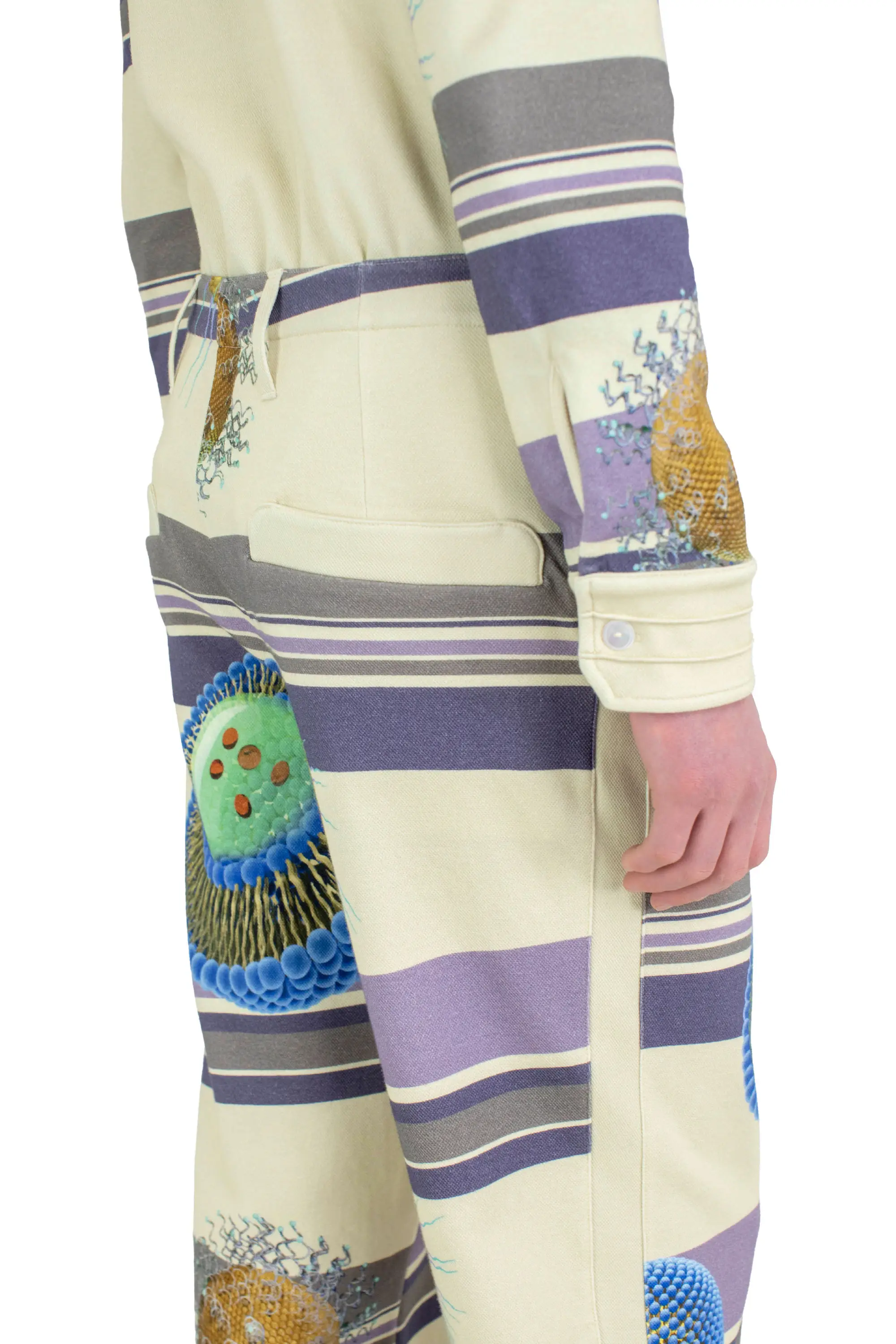 KIKO KOSTADINOV RIADIS PRINTED TROUSER - GREY GRAPHIC