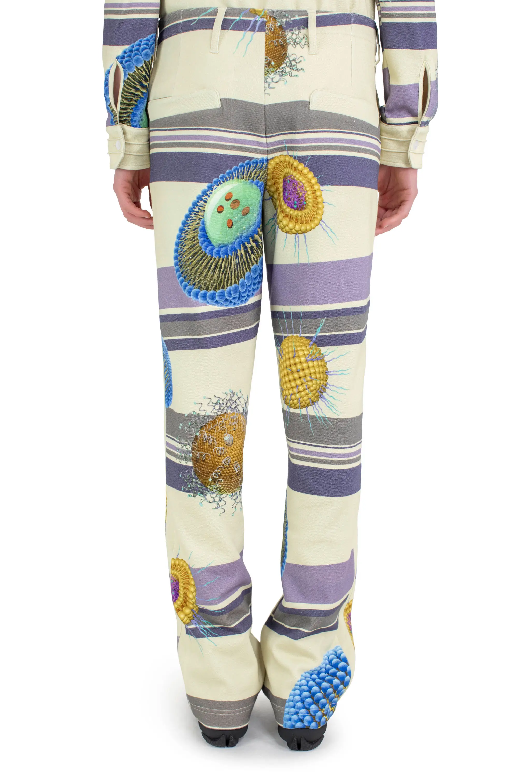 KIKO KOSTADINOV RIADIS PRINTED TROUSER - GREY GRAPHIC