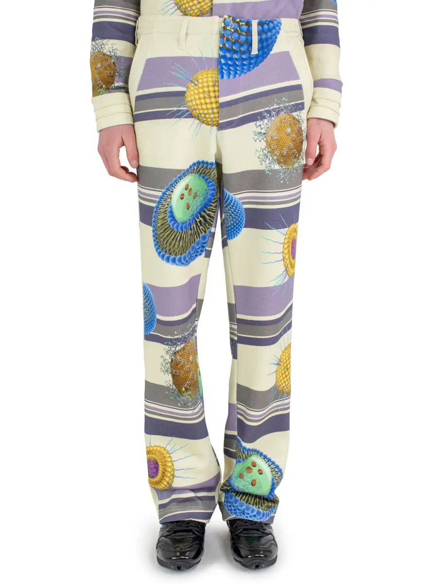 KIKO KOSTADINOV RIADIS PRINTED TROUSER - GREY GRAPHIC