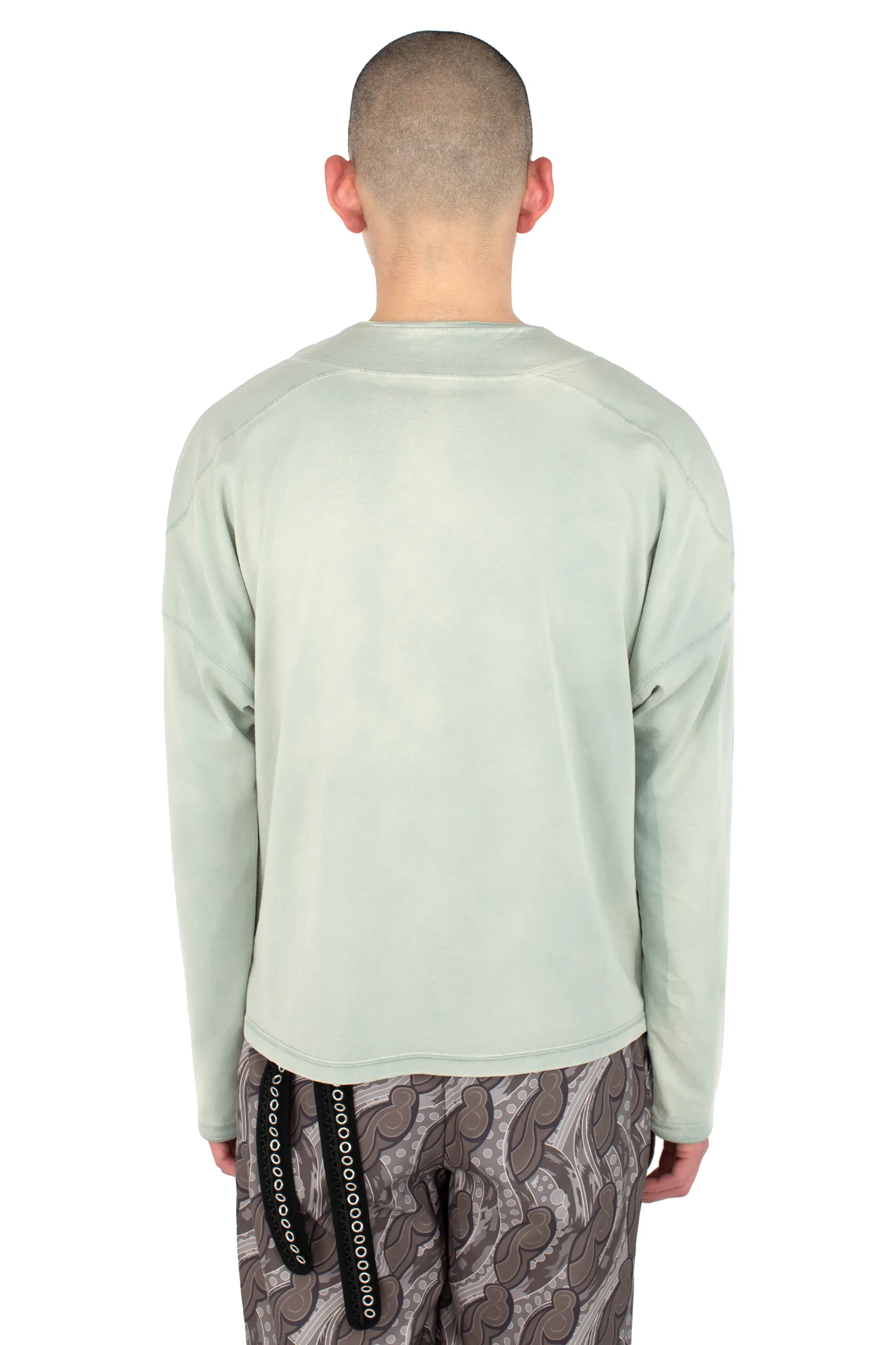 KIKO KOSTADINOV SARGO LONG SLEEVE HENLEY - SEASHORE