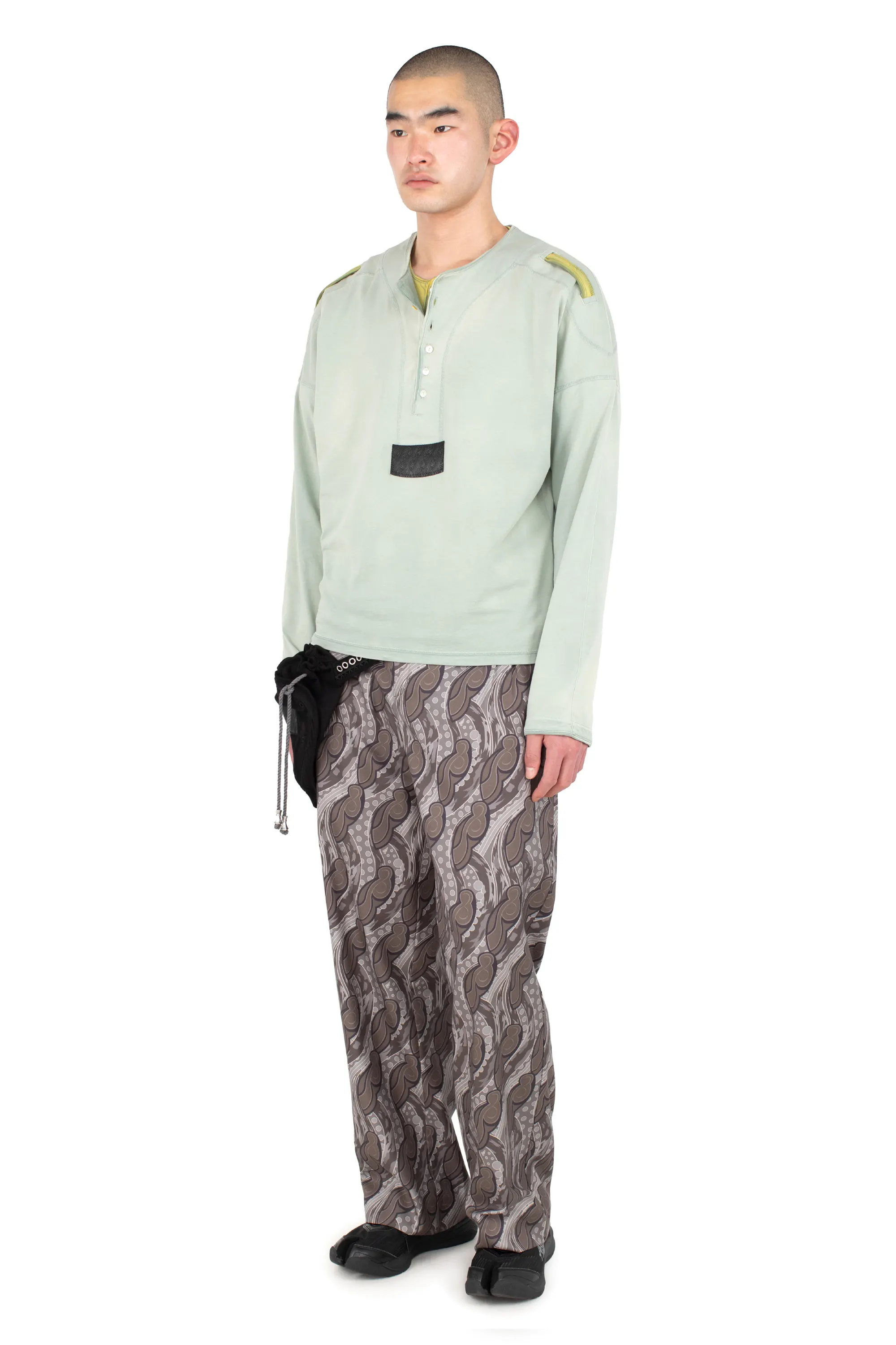 KIKO KOSTADINOV SARGO LONG SLEEVE HENLEY - SEASHORE