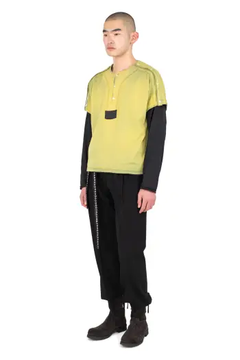 KIKO KOSTADINOV SARGO SHORT SLEEVE HENLEY - HAY