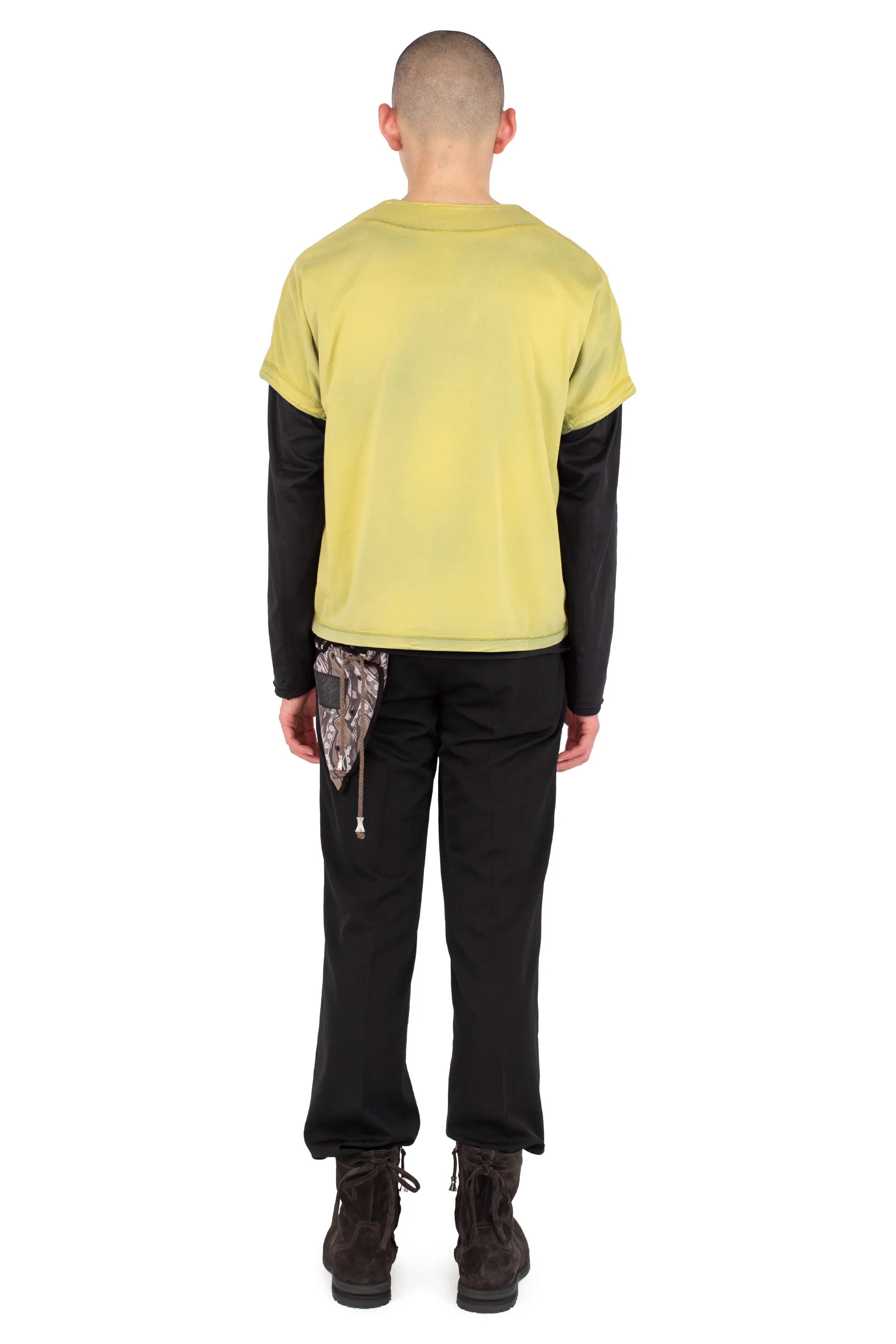 KIKO KOSTADINOV SARGO SHORT SLEEVE HENLEY - HAY