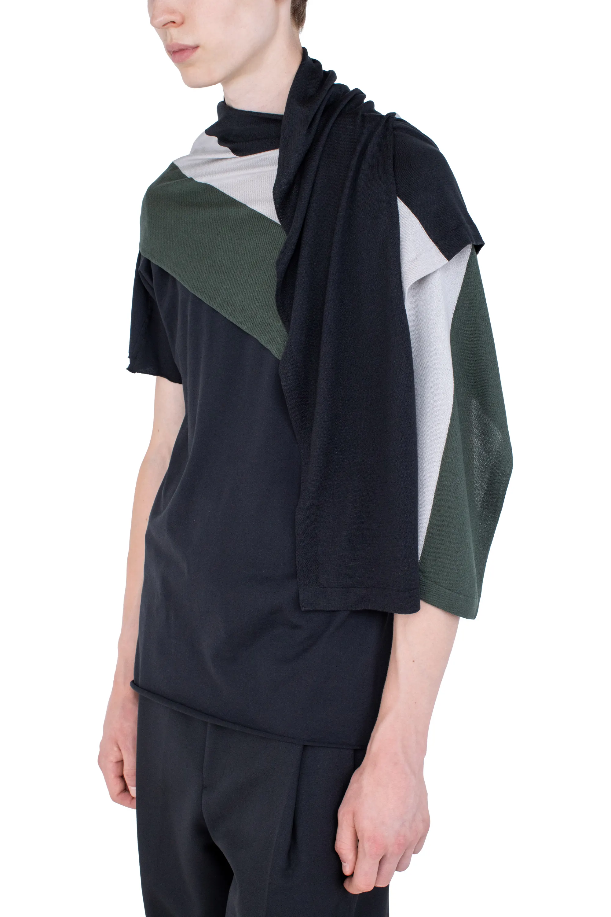 KIKO KOSTADINOV SIGO KNIT SCARF - BLACK