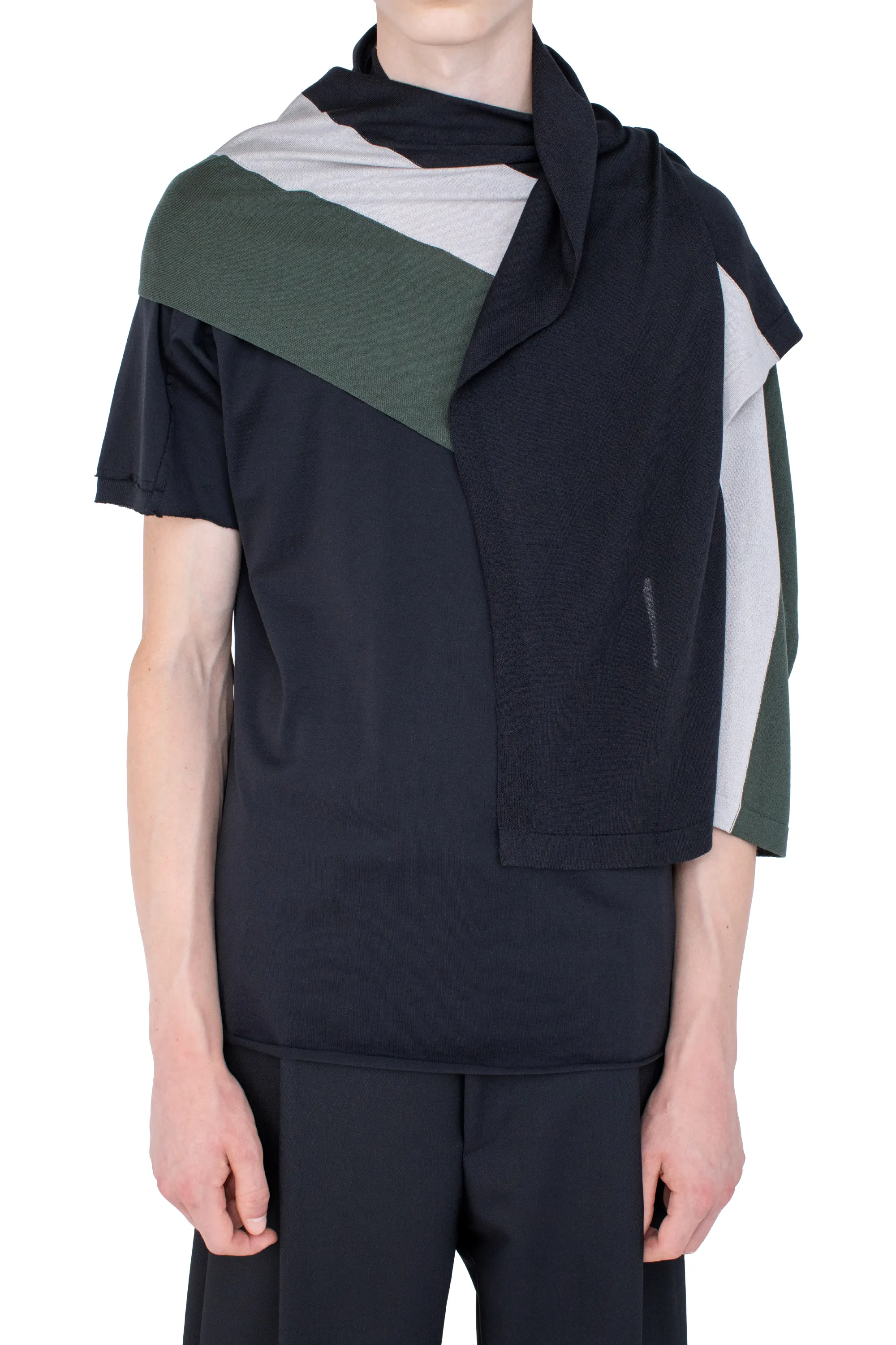 KIKO KOSTADINOV SIGO KNIT SCARF - BLACK