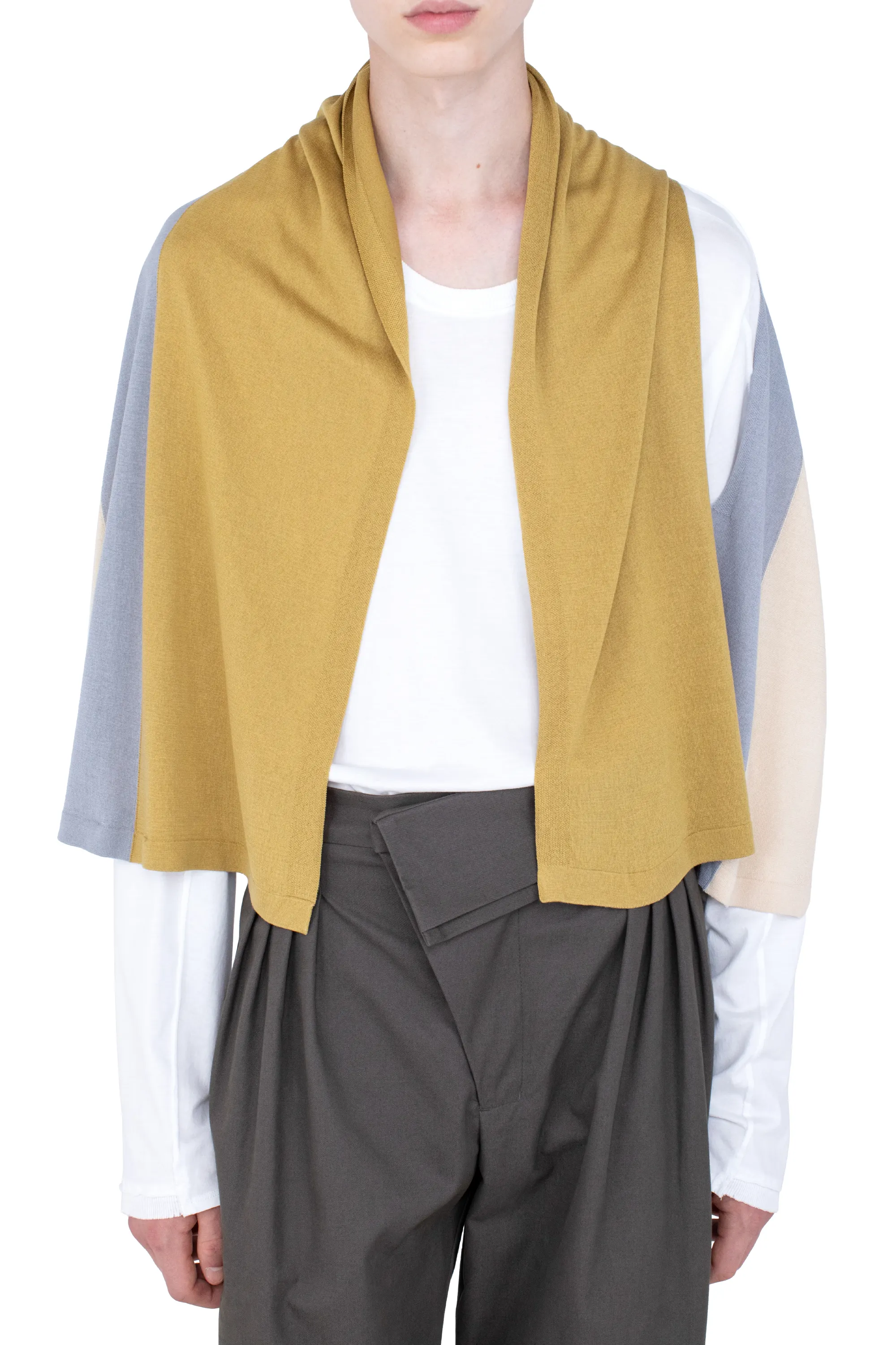 KIKO KOSTADINOV SIGO KNIT SCARF - OCHRE
