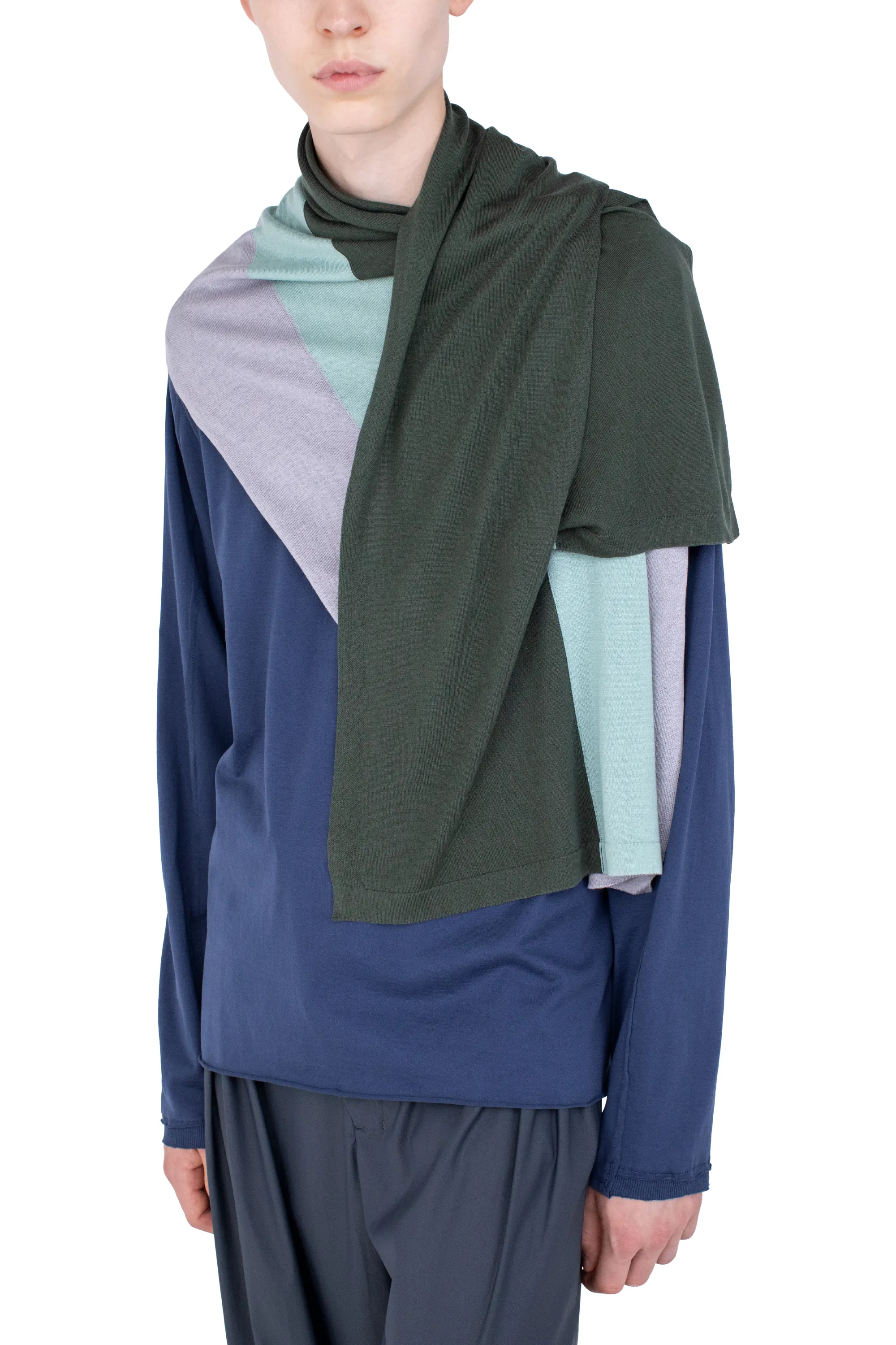 KIKO KOSTADINOV SIGO KNIT SCARF - PINE