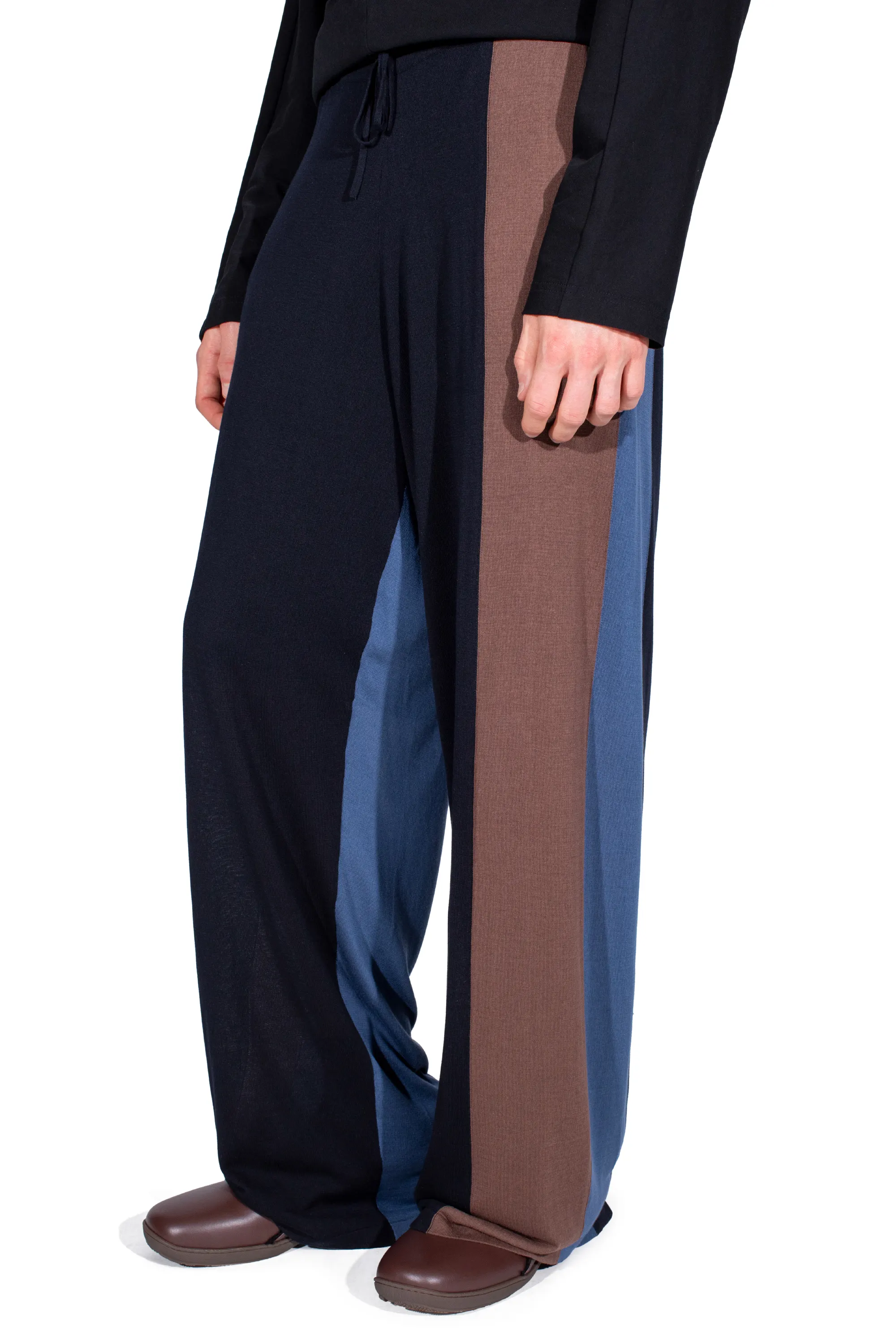KIKO KOSTADINOV SIGO KNIT TROUSERS - BROWN