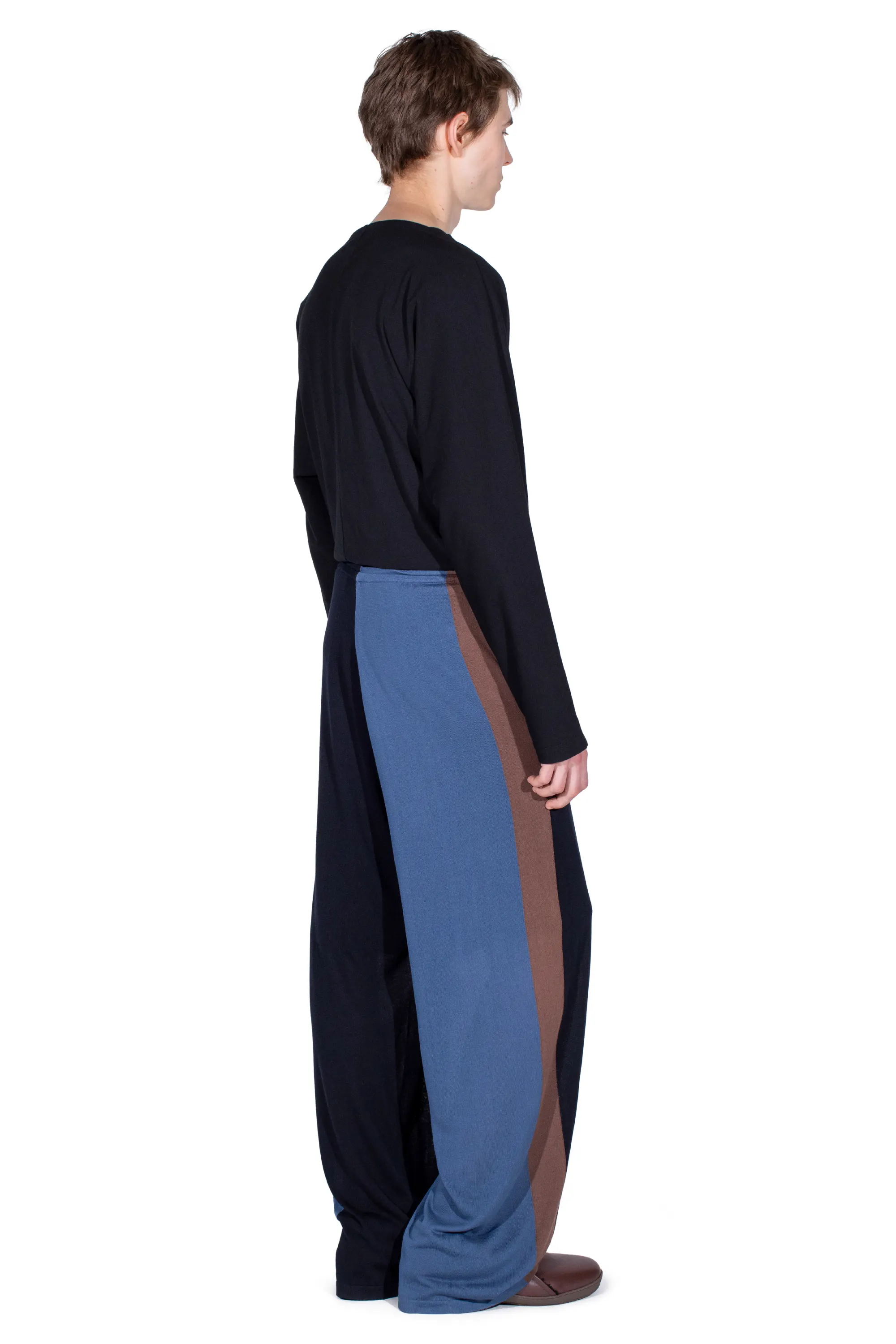 KIKO KOSTADINOV SIGO KNIT TROUSERS - BROWN