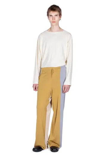 KIKO KOSTADINOV SIGO KNIT TROUSERS - OCHRE