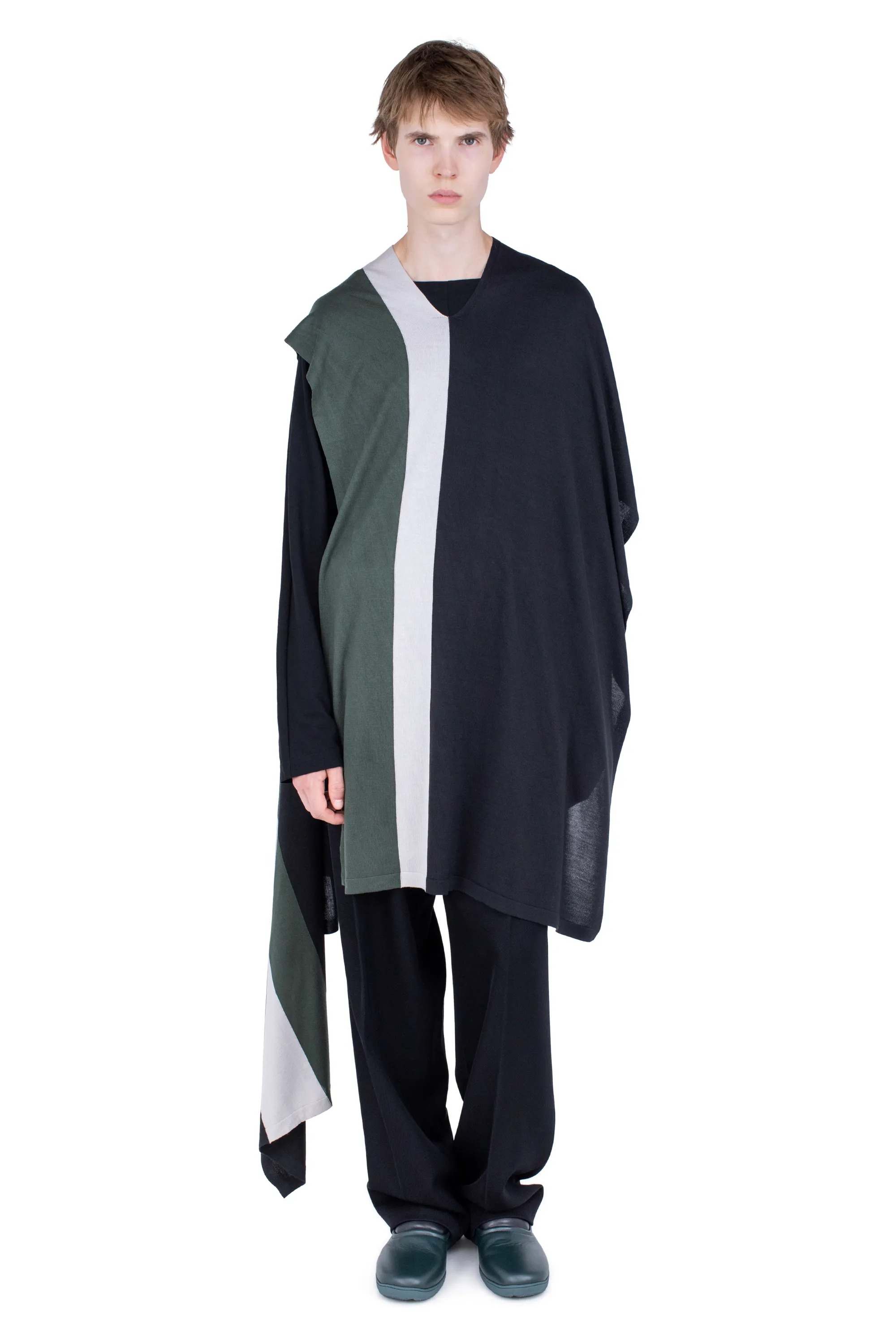 KIKO KOSTADINOV SIGO WIDE KNIT SCARF - BLACK