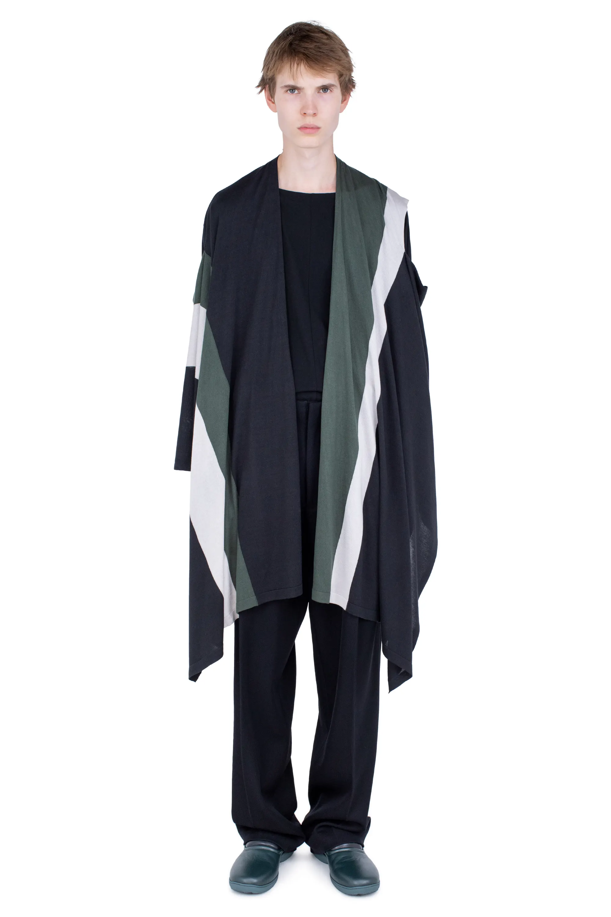 KIKO KOSTADINOV SIGO WIDE KNIT SCARF - BLACK