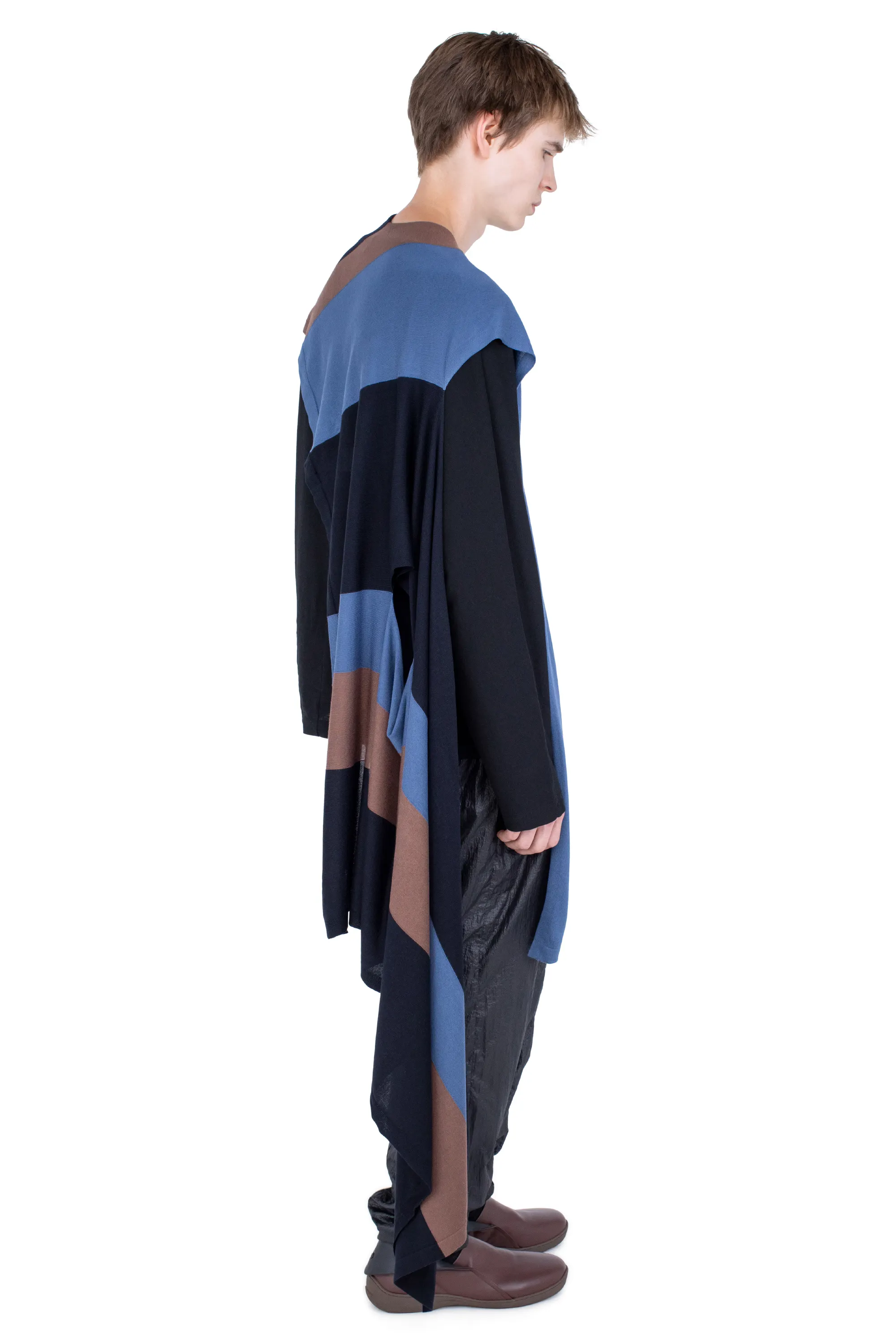 KIKO KOSTADINOV SIGO WIDE KNIT SCARF - BROWN