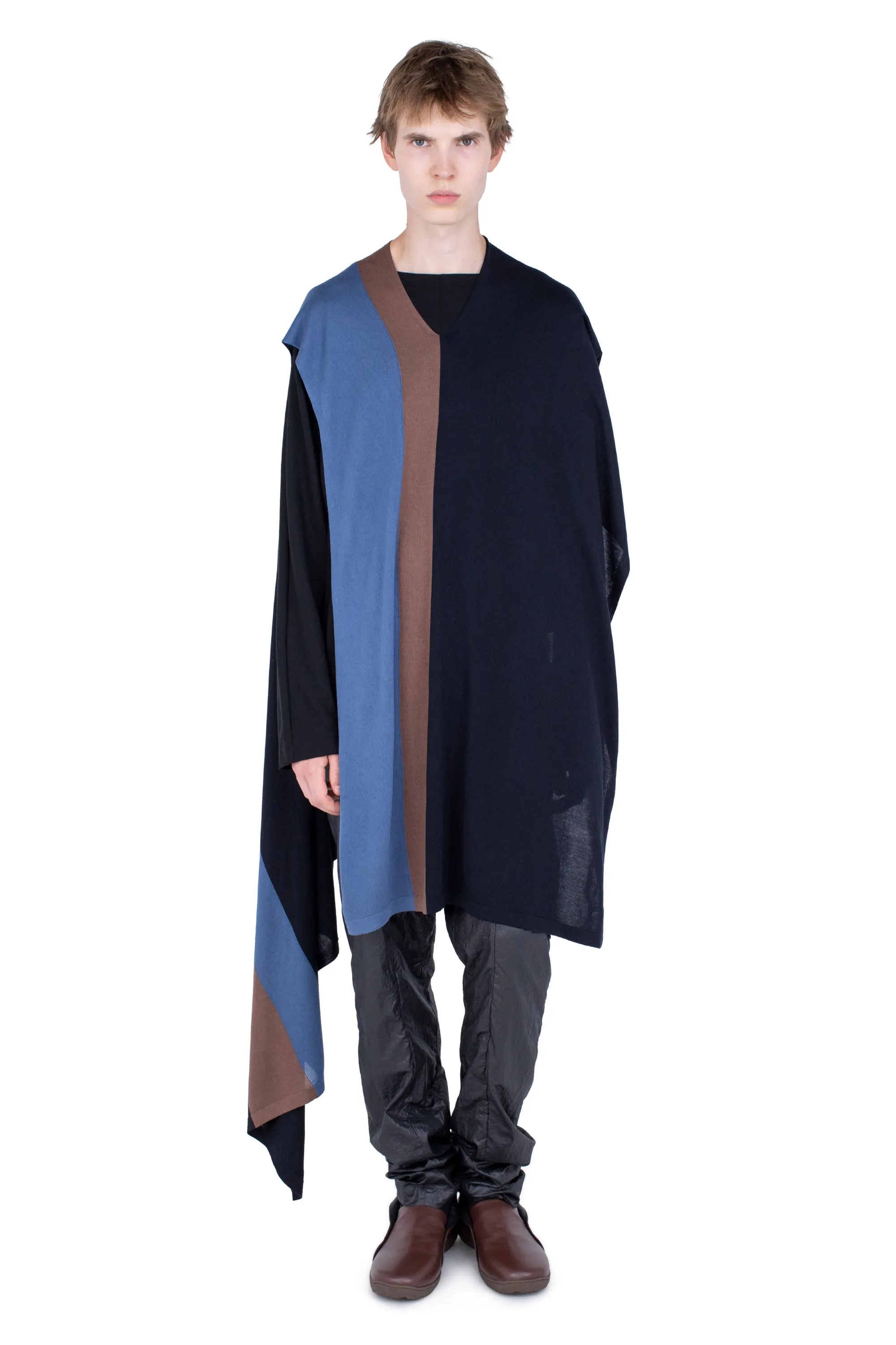 KIKO KOSTADINOV SIGO WIDE KNIT SCARF - BROWN