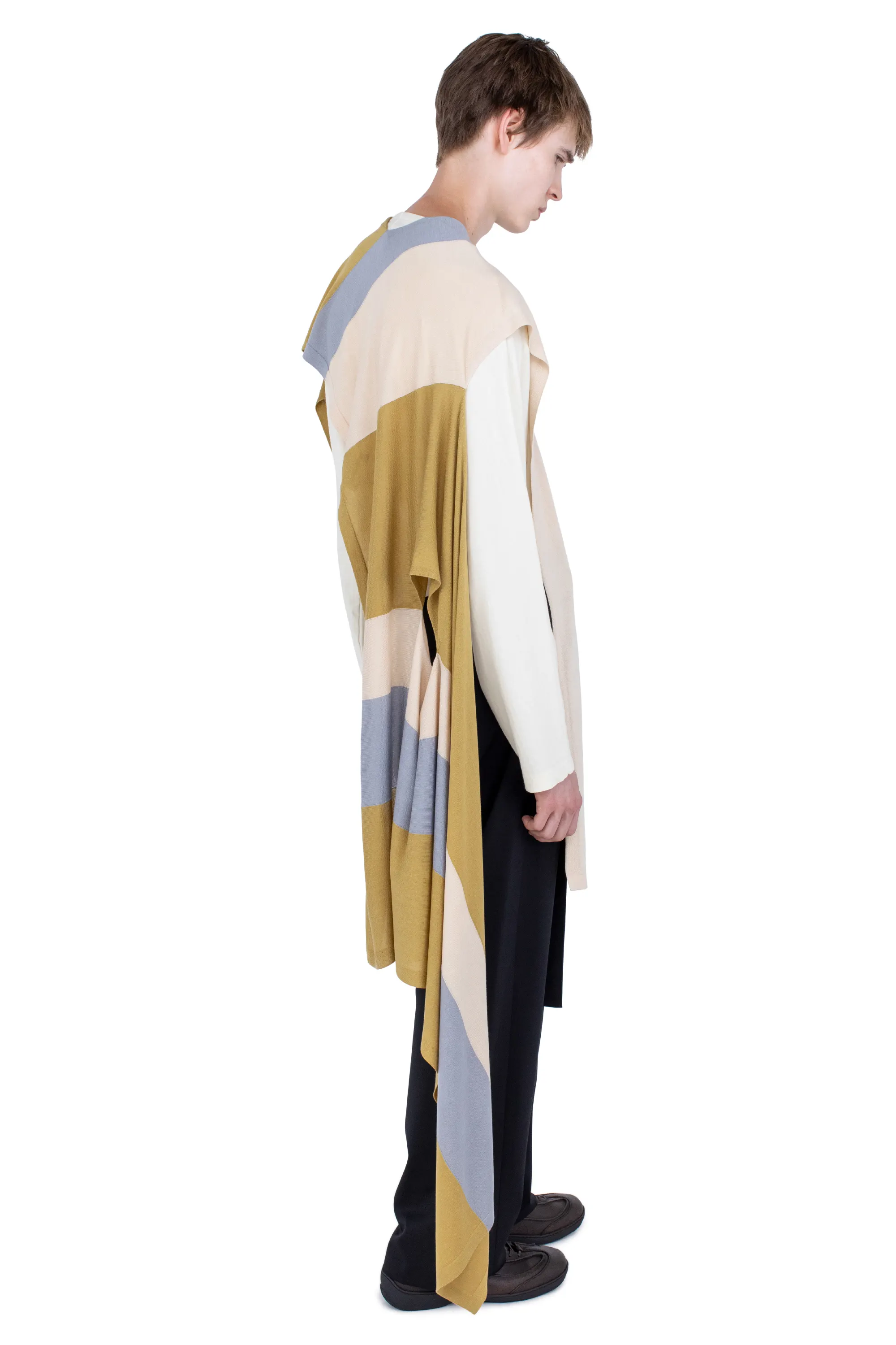 KIKO KOSTADINOV SIGO WIDE KNIT SCARF - OCHRE