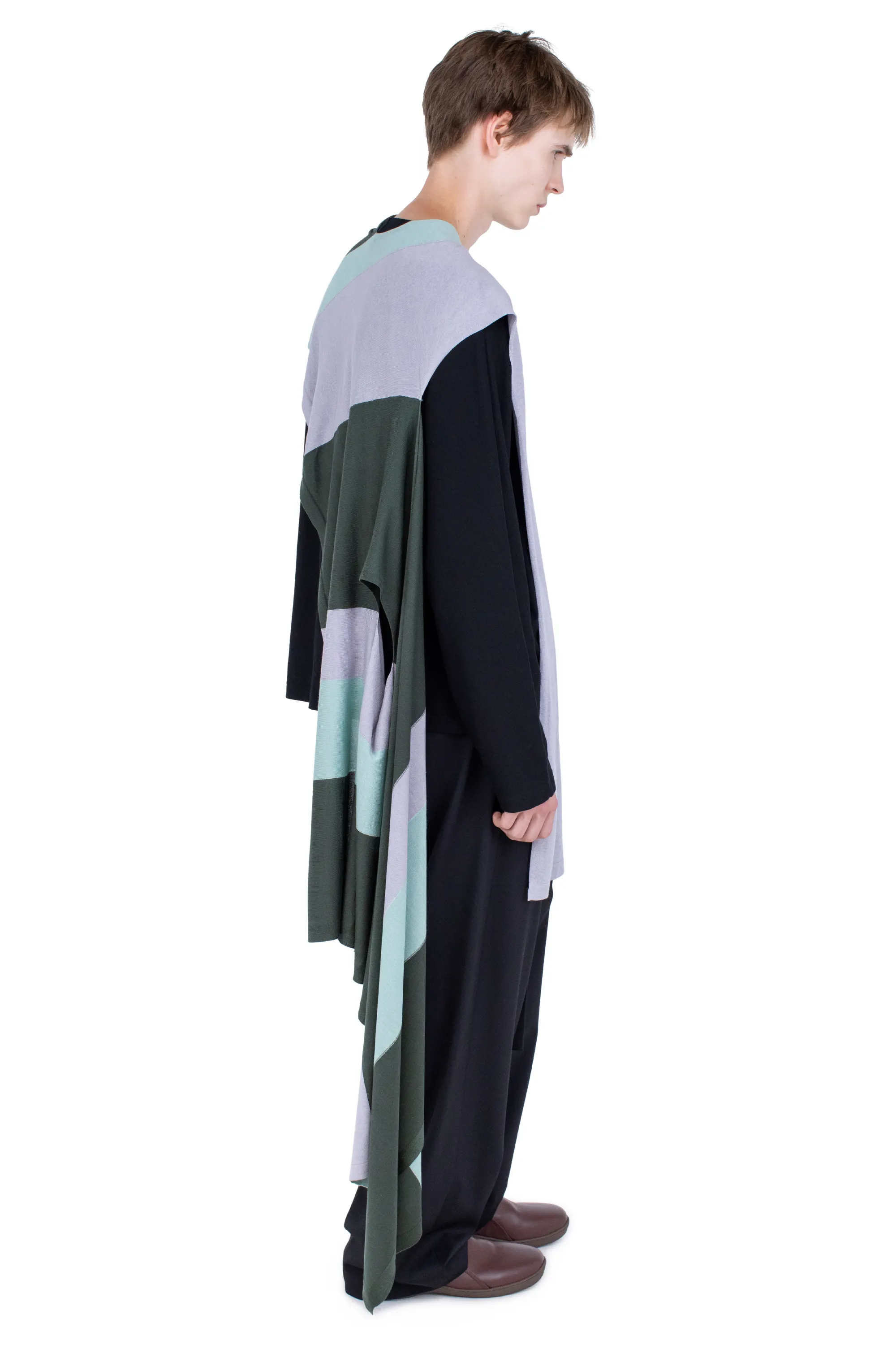 KIKO KOSTADINOV SIGO WIDE KNIT SCARF - PINE