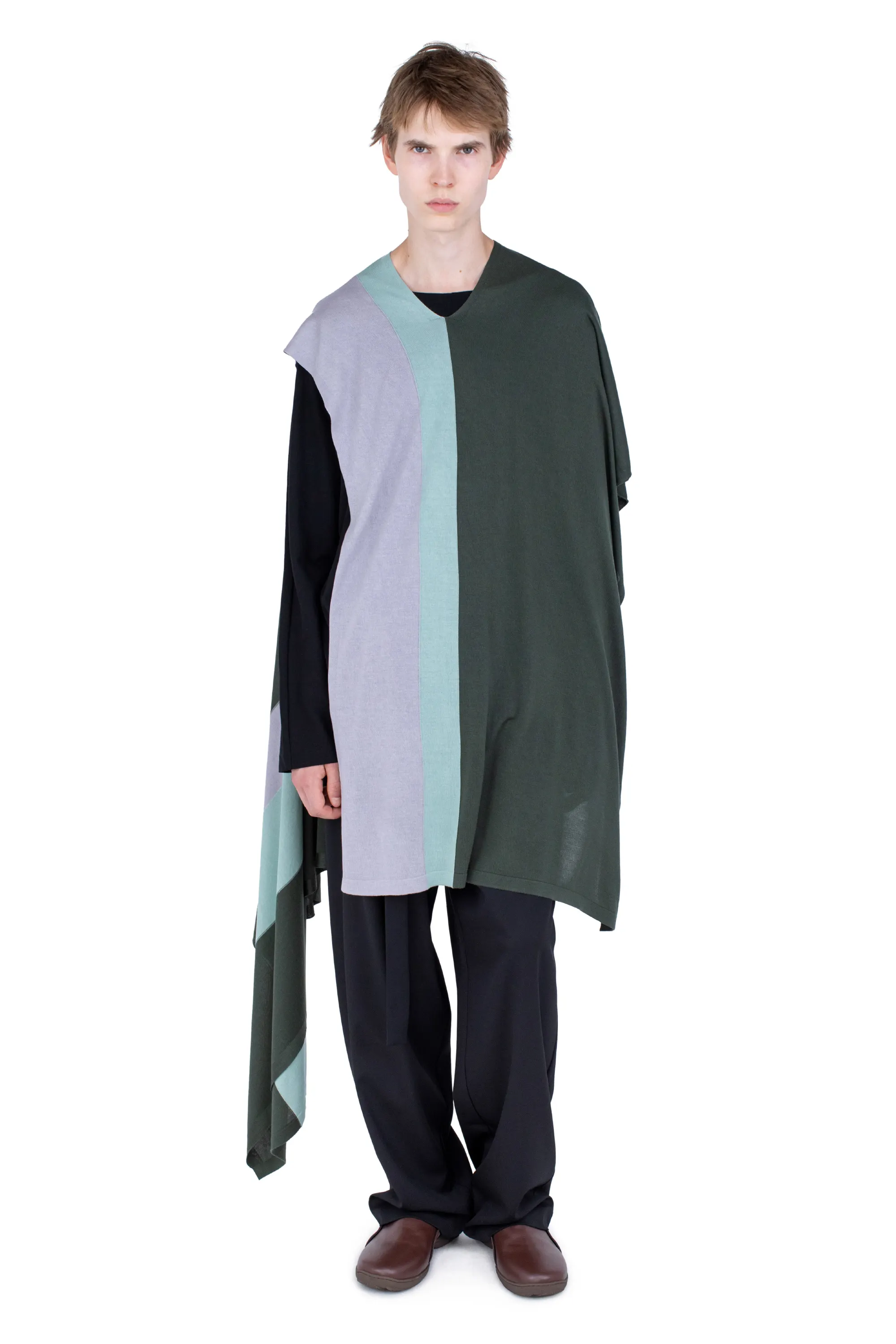 KIKO KOSTADINOV SIGO WIDE KNIT SCARF - PINE