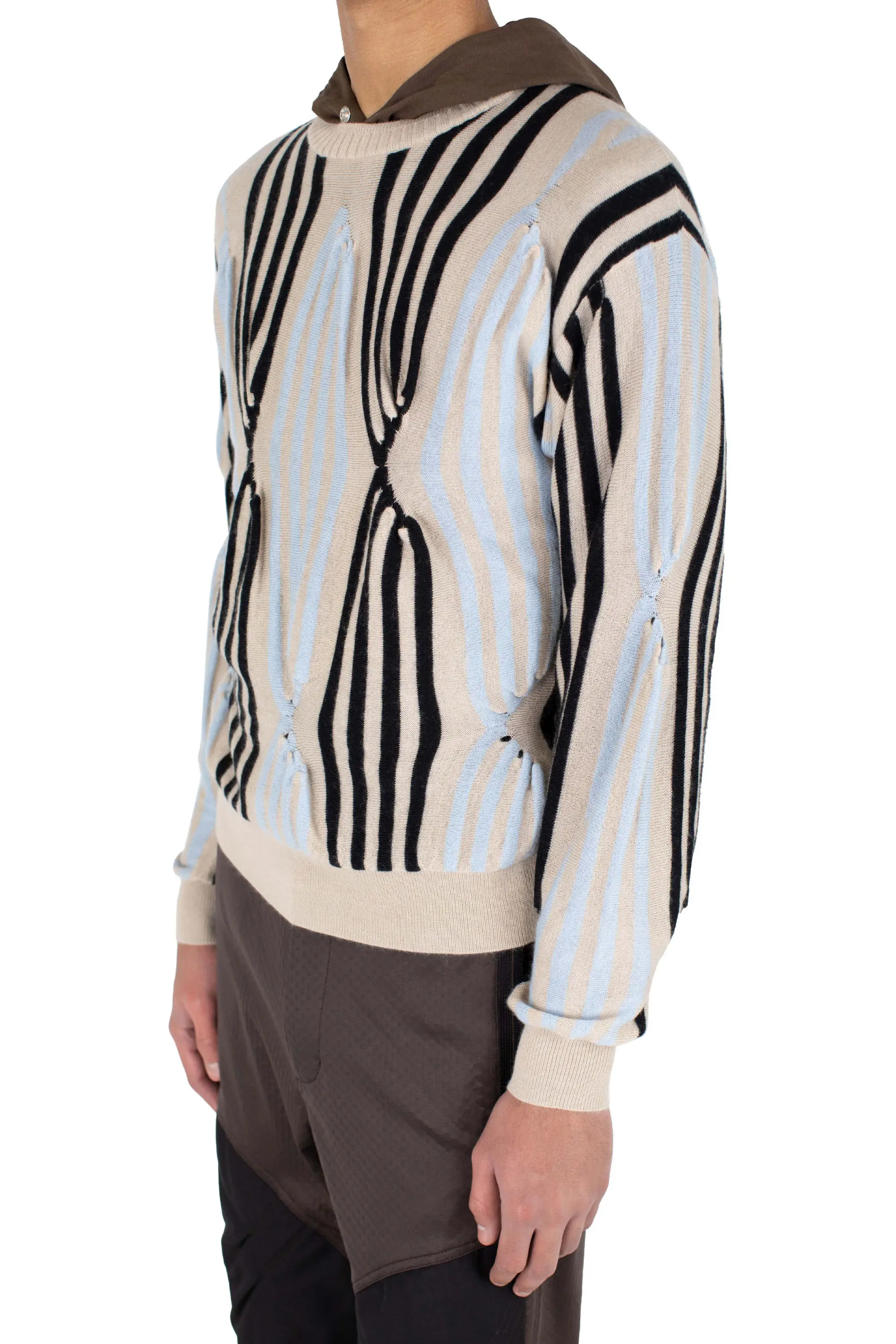 KIKO KOSTADINOV SOLIX JUMPER - BEIGE / BLACK / L BLUE