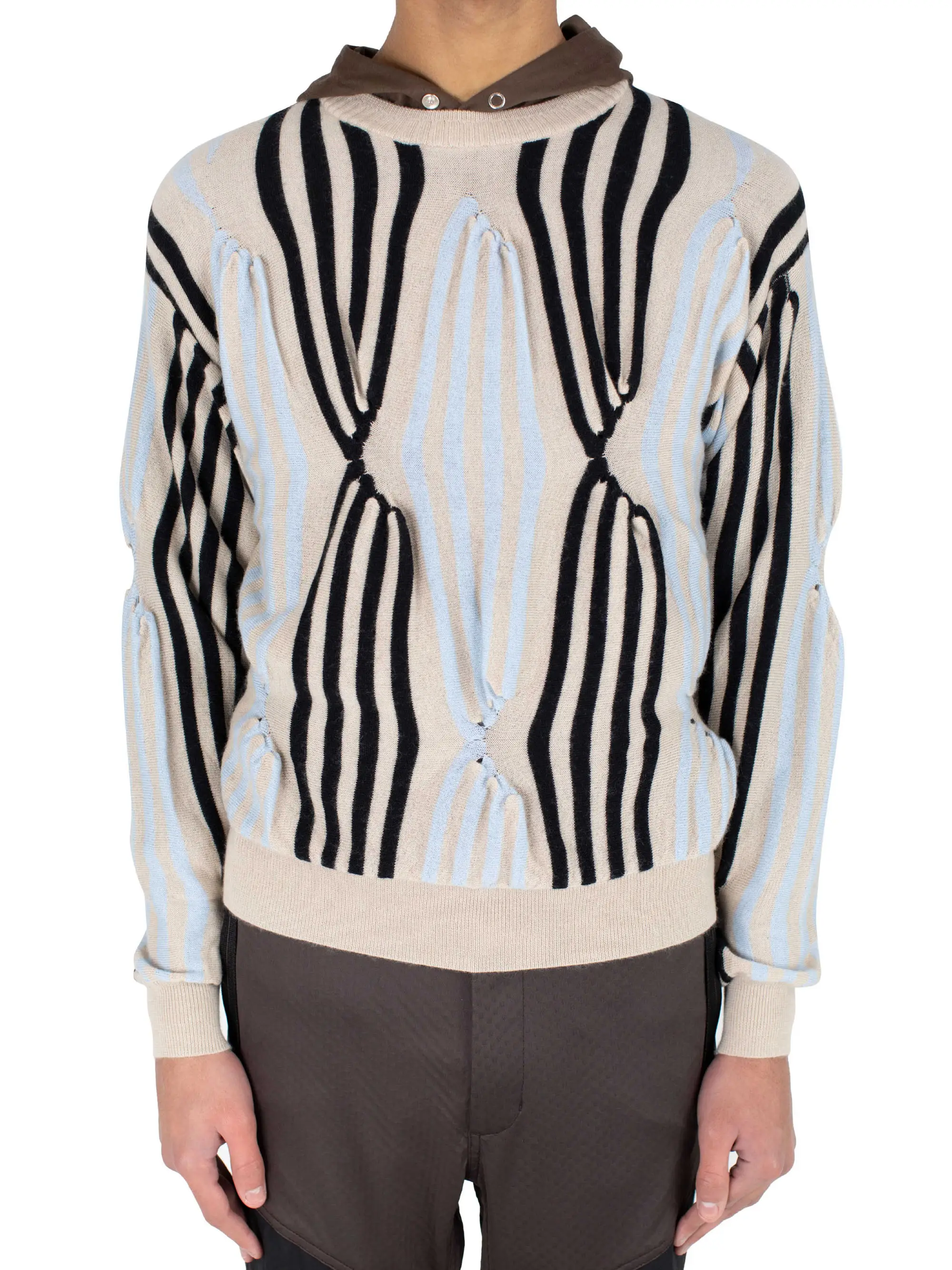 KIKO KOSTADINOV SOLIX JUMPER - BEIGE / BLACK / L BLUE