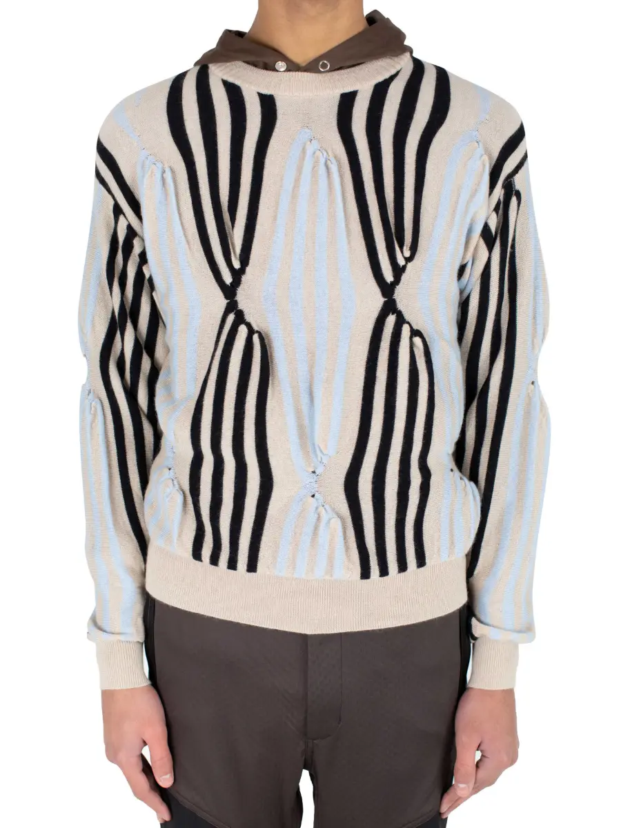 KIKO KOSTADINOV SOLIX JUMPER - BEIGE / BLACK / L BLUE
