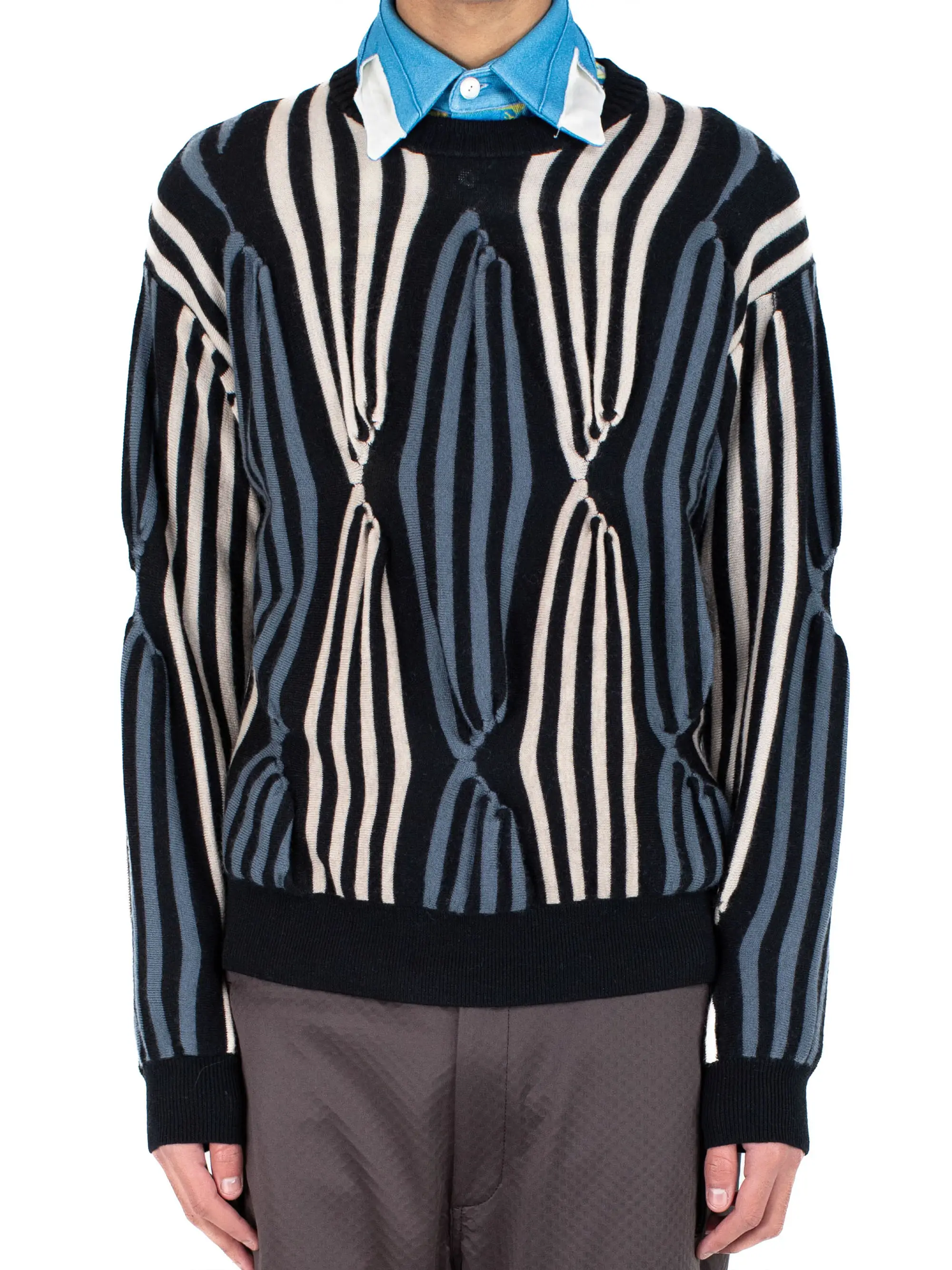 KIKO KOSTADINOV SOLIX JUMPER - BLACK / BEIGE / GREEN GREY