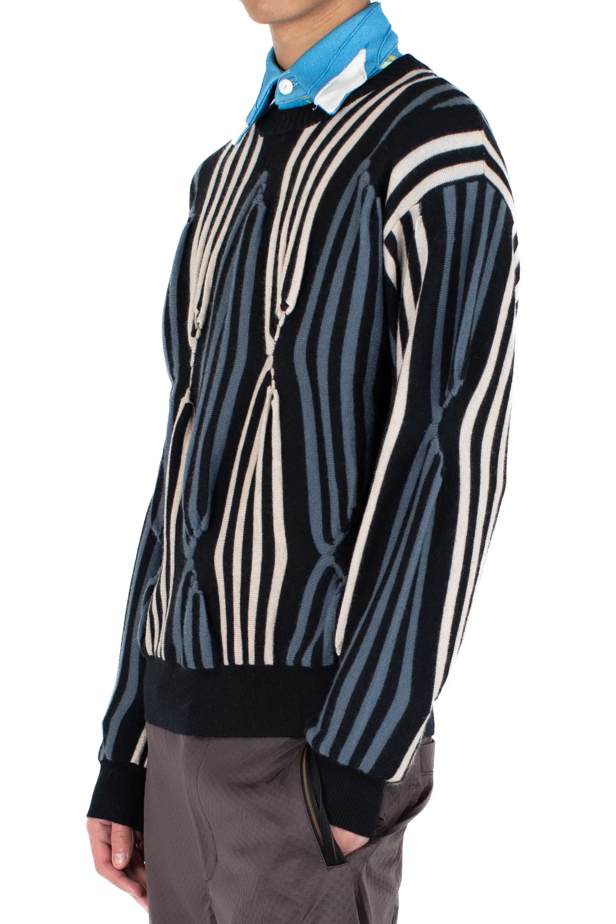 KIKO KOSTADINOV SOLIX JUMPER - BLACK / BEIGE / GREEN GREY