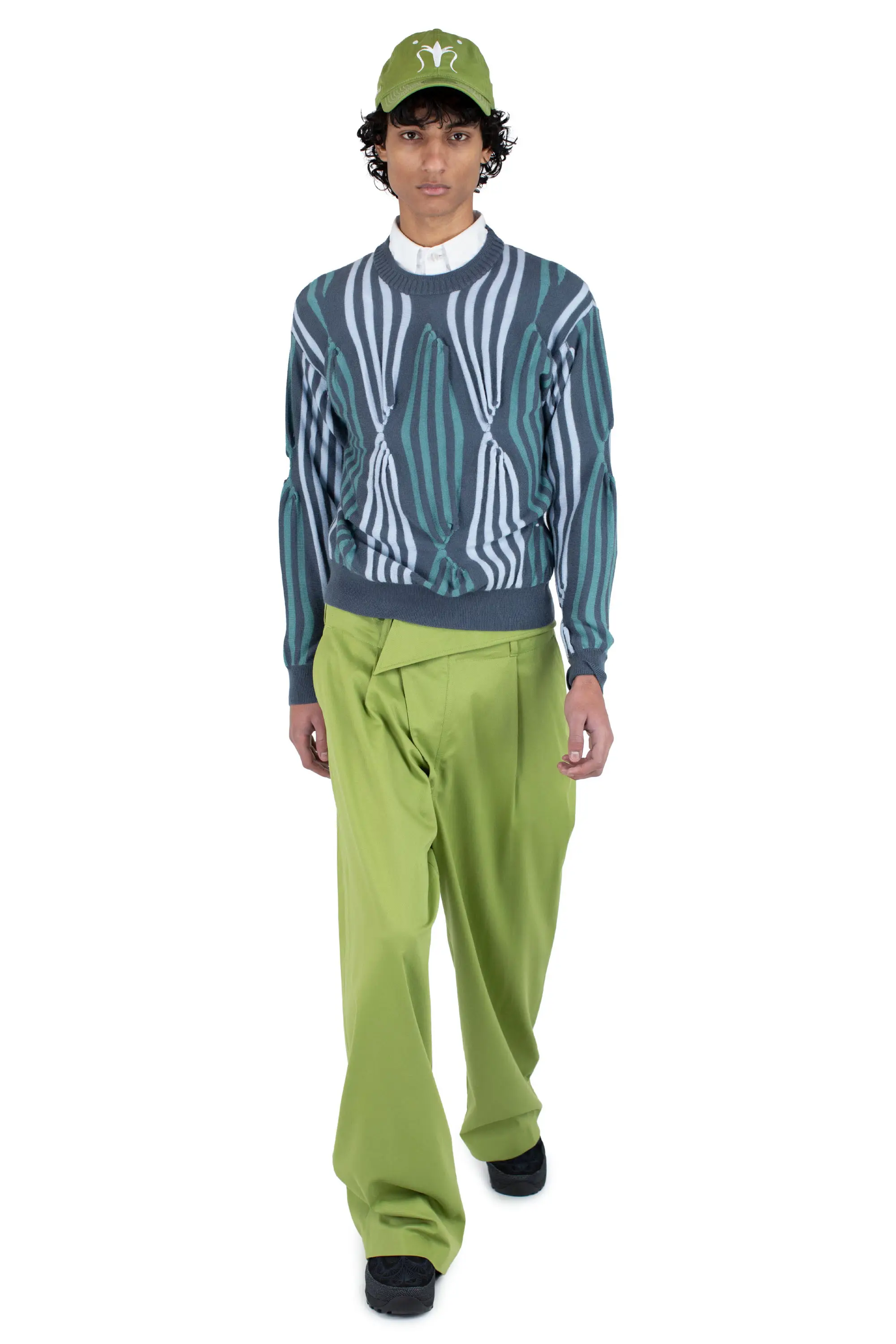 KIKO KOSTADINOV SOLIX JUMPER - GREEN GREY / BLUE / SEA GREEN
