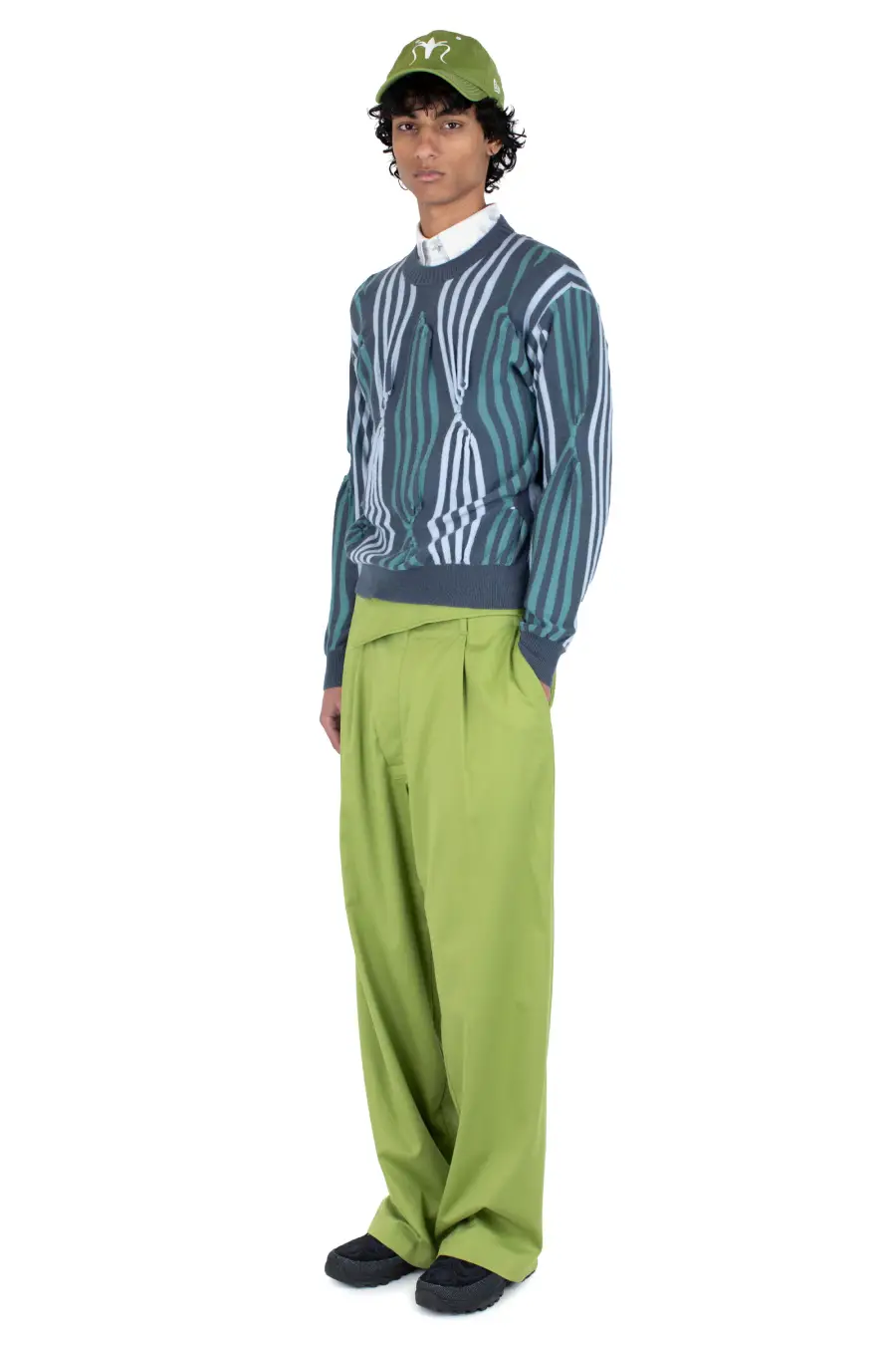 KIKO KOSTADINOV SOLIX JUMPER - GREEN GREY / BLUE / SEA GREEN