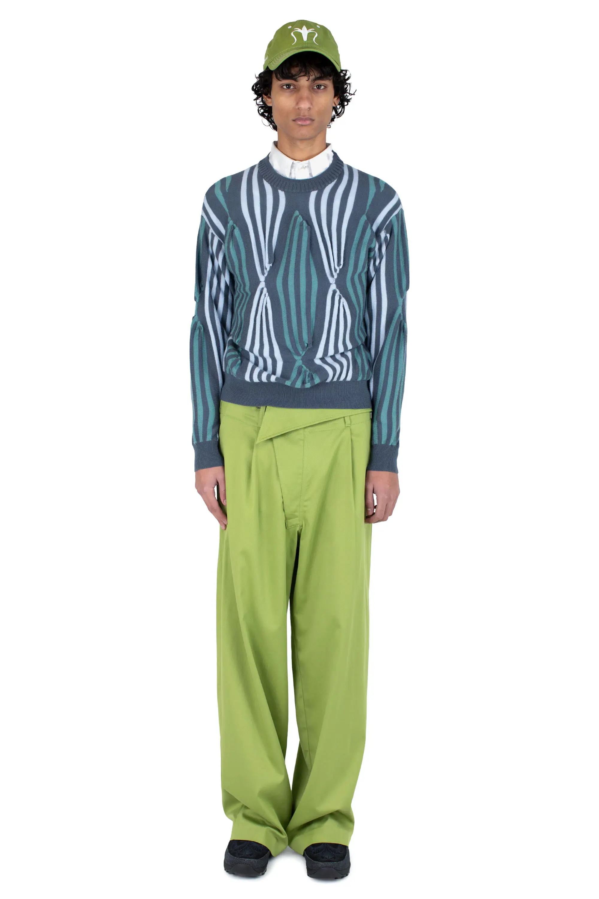KIKO KOSTADINOV SOLIX JUMPER - GREEN GREY / BLUE / SEA GREEN